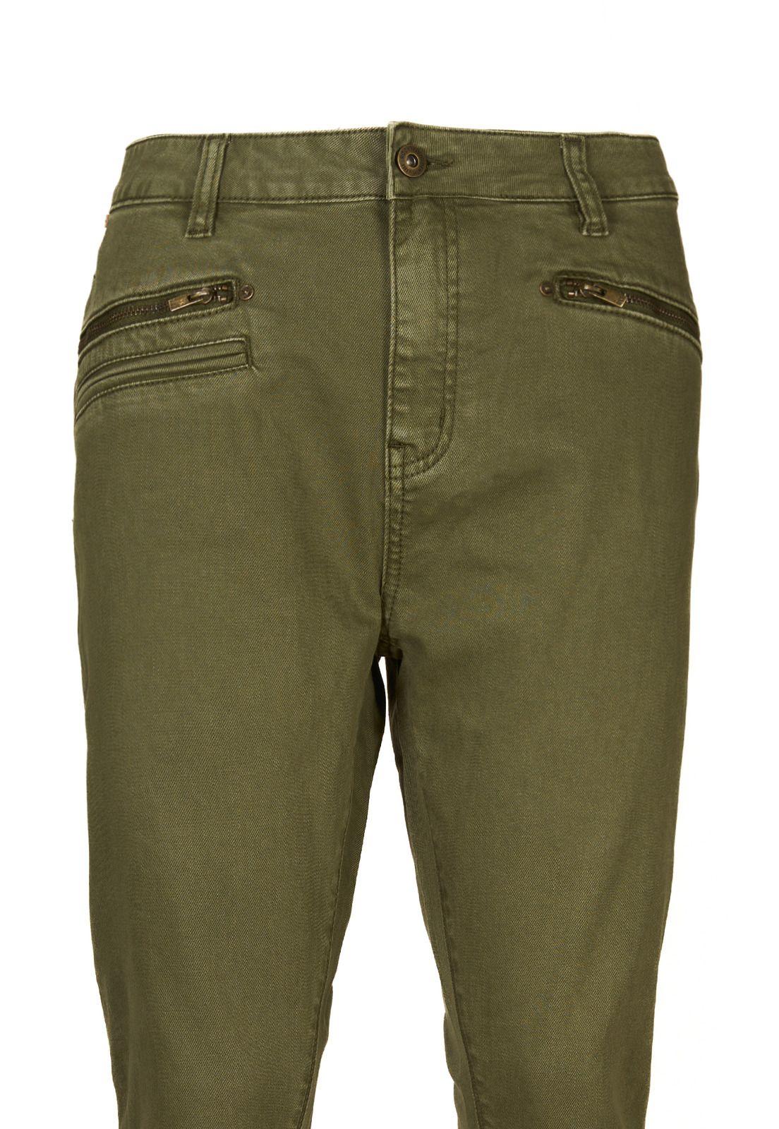 Pantalón Algodón Orgánico Mujer Leman Verde-3