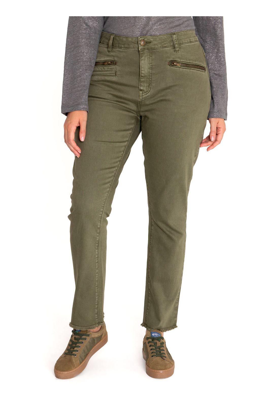 Pantalón Algodón Orgánico Mujer Leman Verde-4