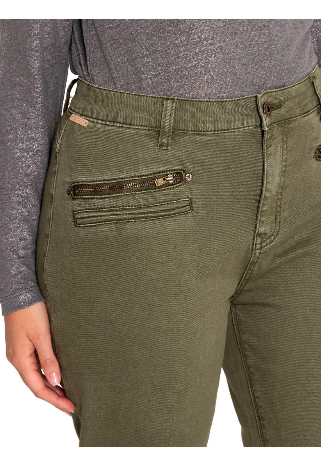 Pantalón Algodón Orgánico Mujer Leman Verde-7