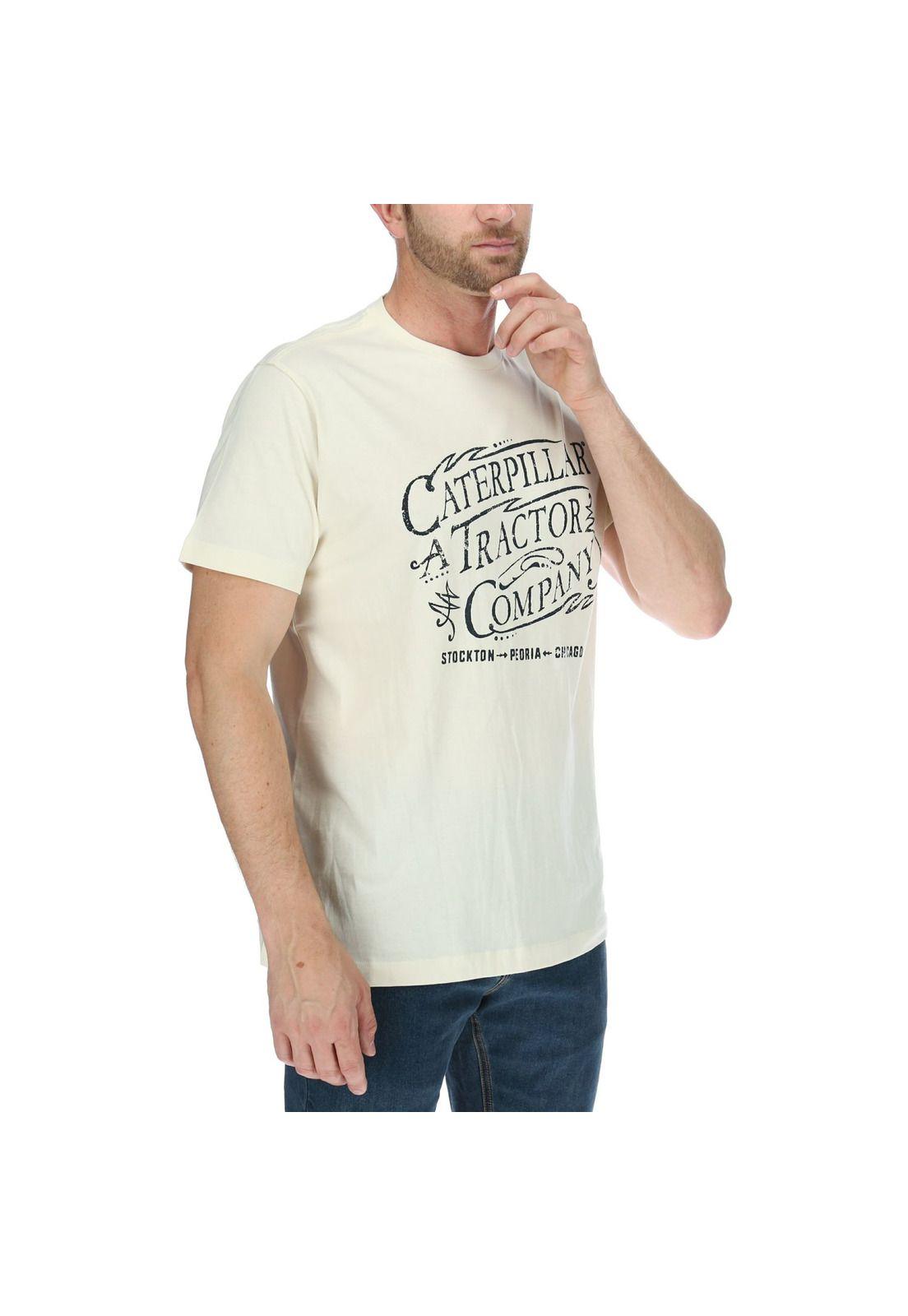 Polera Mc Hombre Script Classic Tee Crema-3
