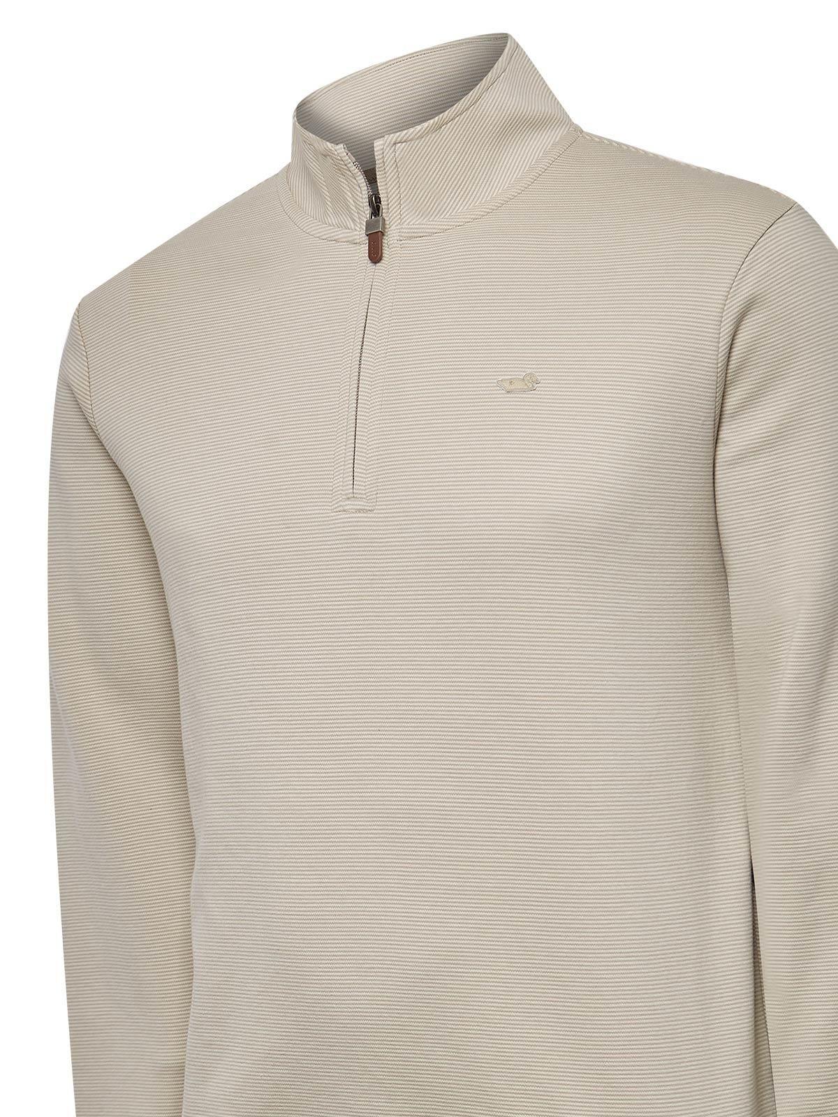 Polerón Algodón Pima Hombre Rimistripe Beige-3