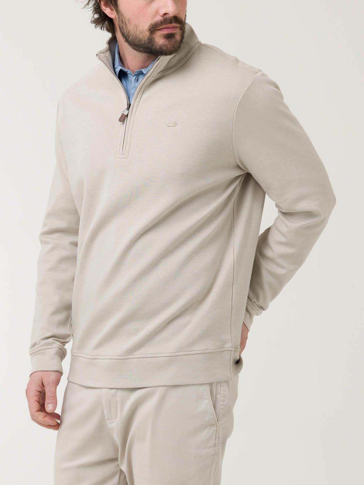Polerón Algodón Pima Hombre Rimistripe Beige-4