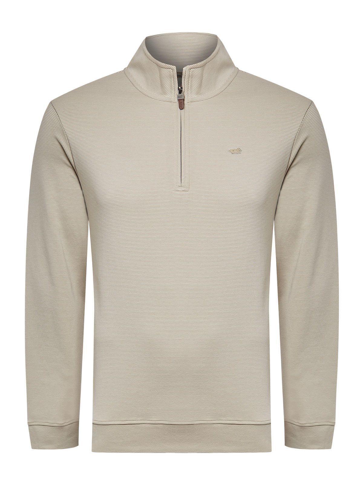 Polerón Algodón Pima Hombre Rimistripe Beige-0