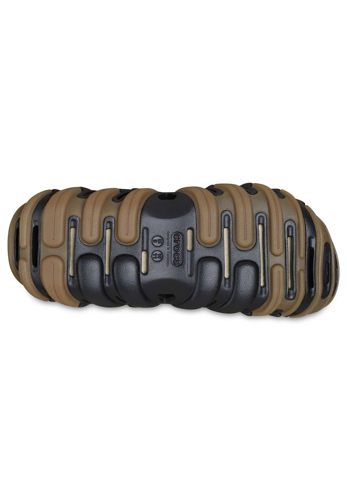 Zueco Crocs Hombre Echo Clog Negro Con Café-5