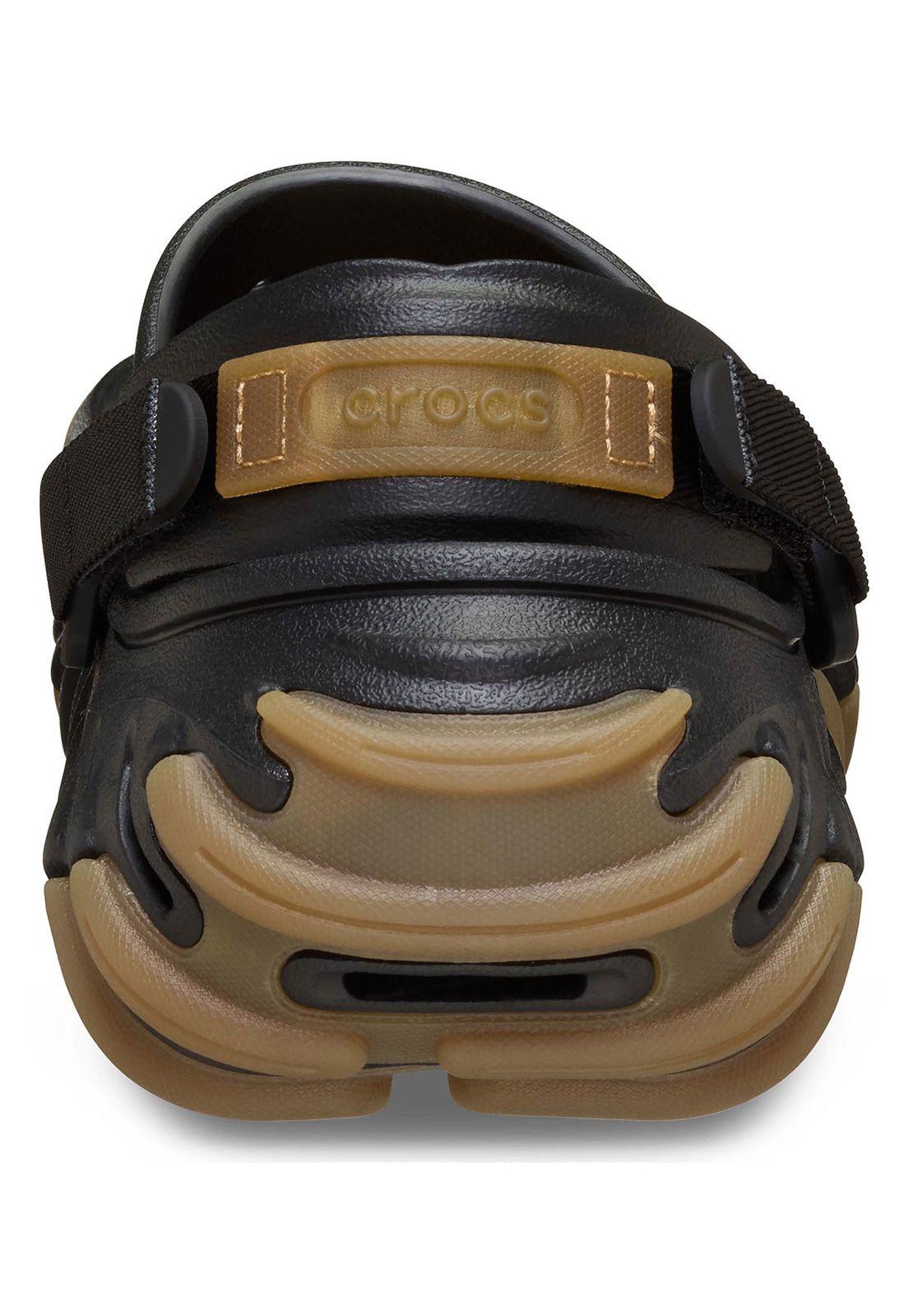 Zueco Crocs Hombre Echo Clog Negro Con Café-7