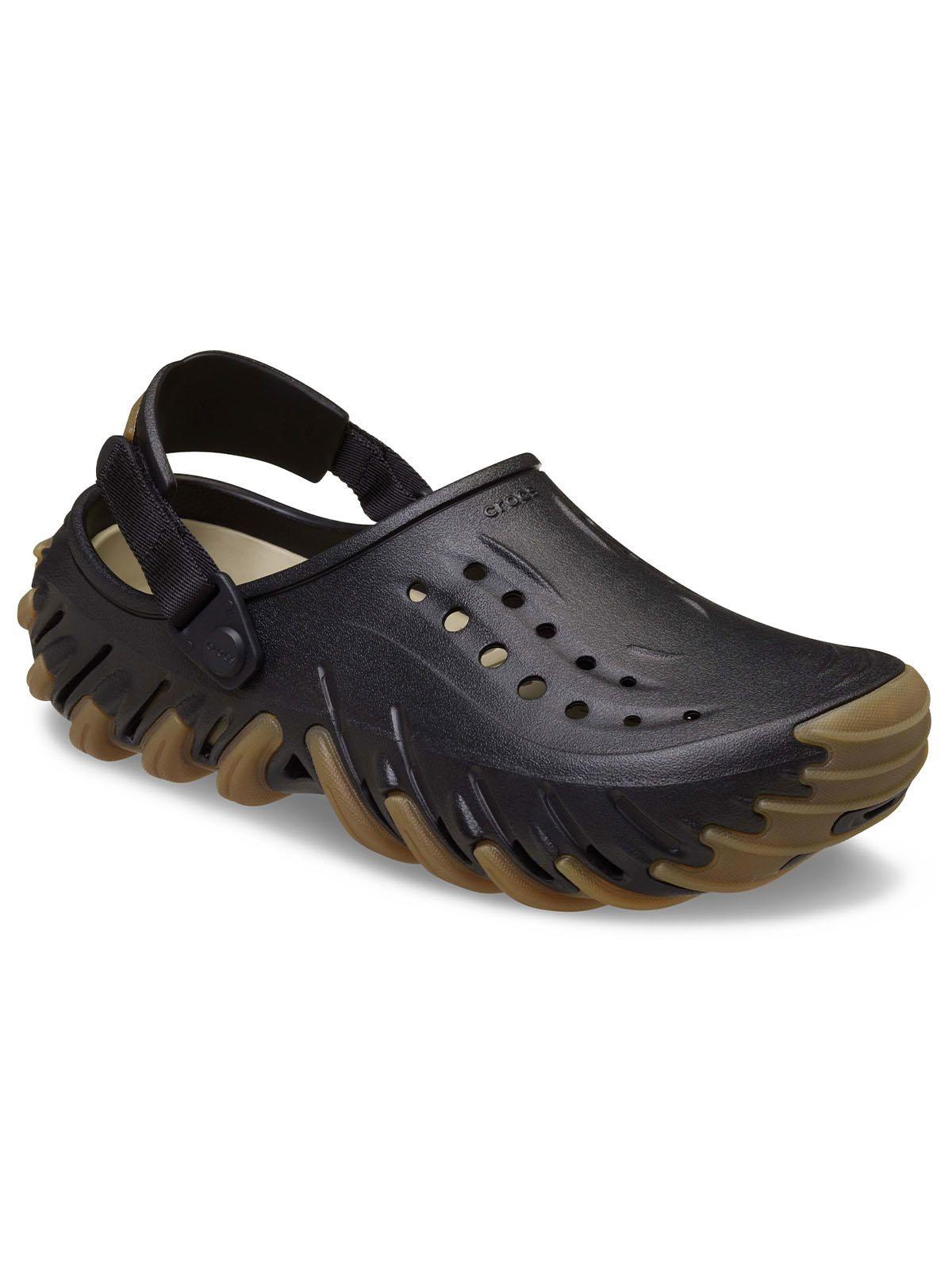 Zueco Crocs Hombre Echo Clog Negro Con Café-6