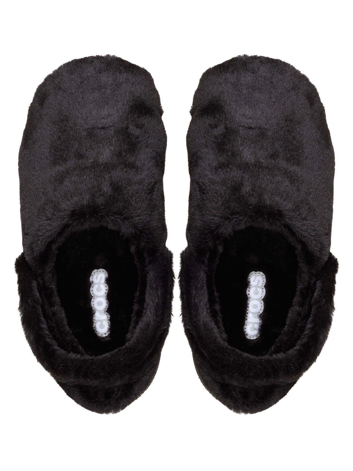 Zueco Crocs Mujer Unfurgettable Peludo Negro-4