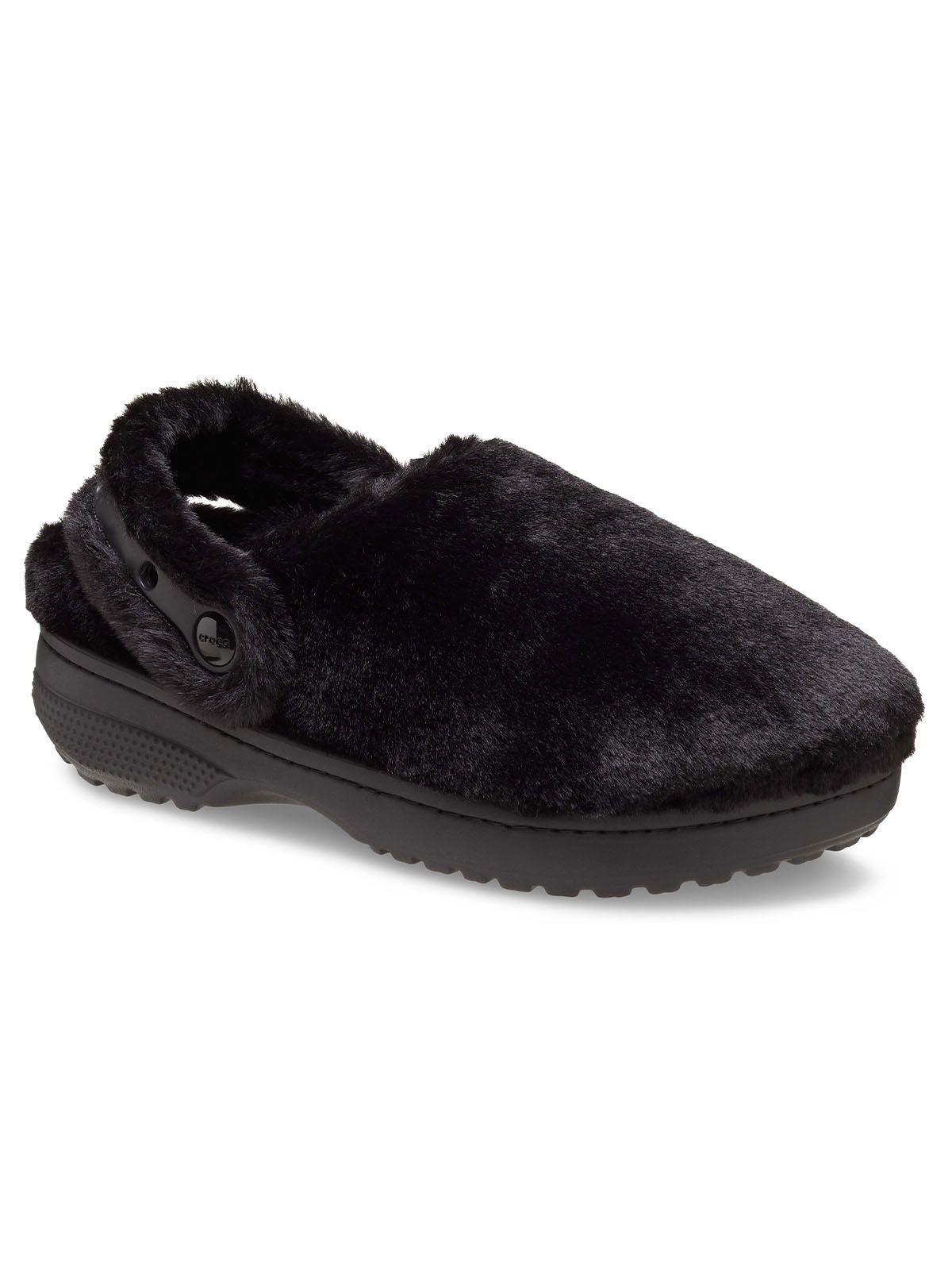 Zueco Crocs Mujer Unfurgettable Peludo Negro-6