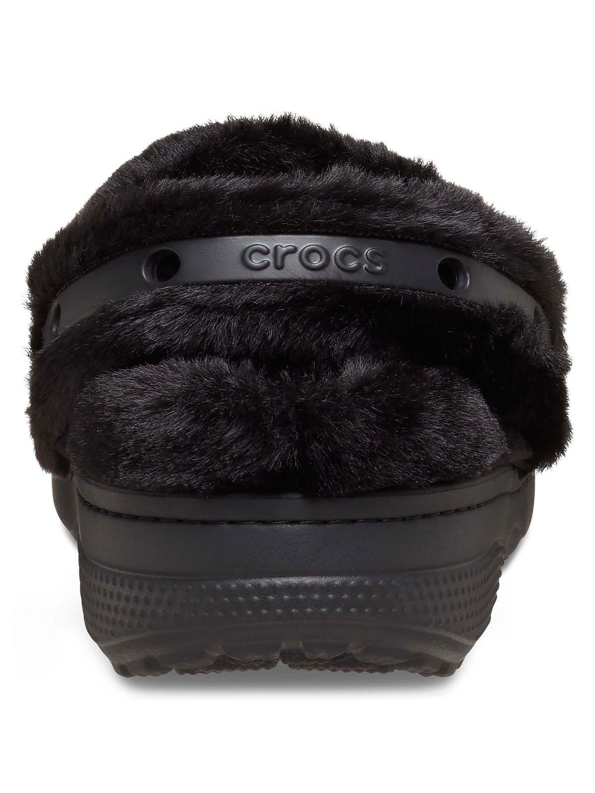 Zueco Crocs Mujer Unfurgettable Peludo Negro-7