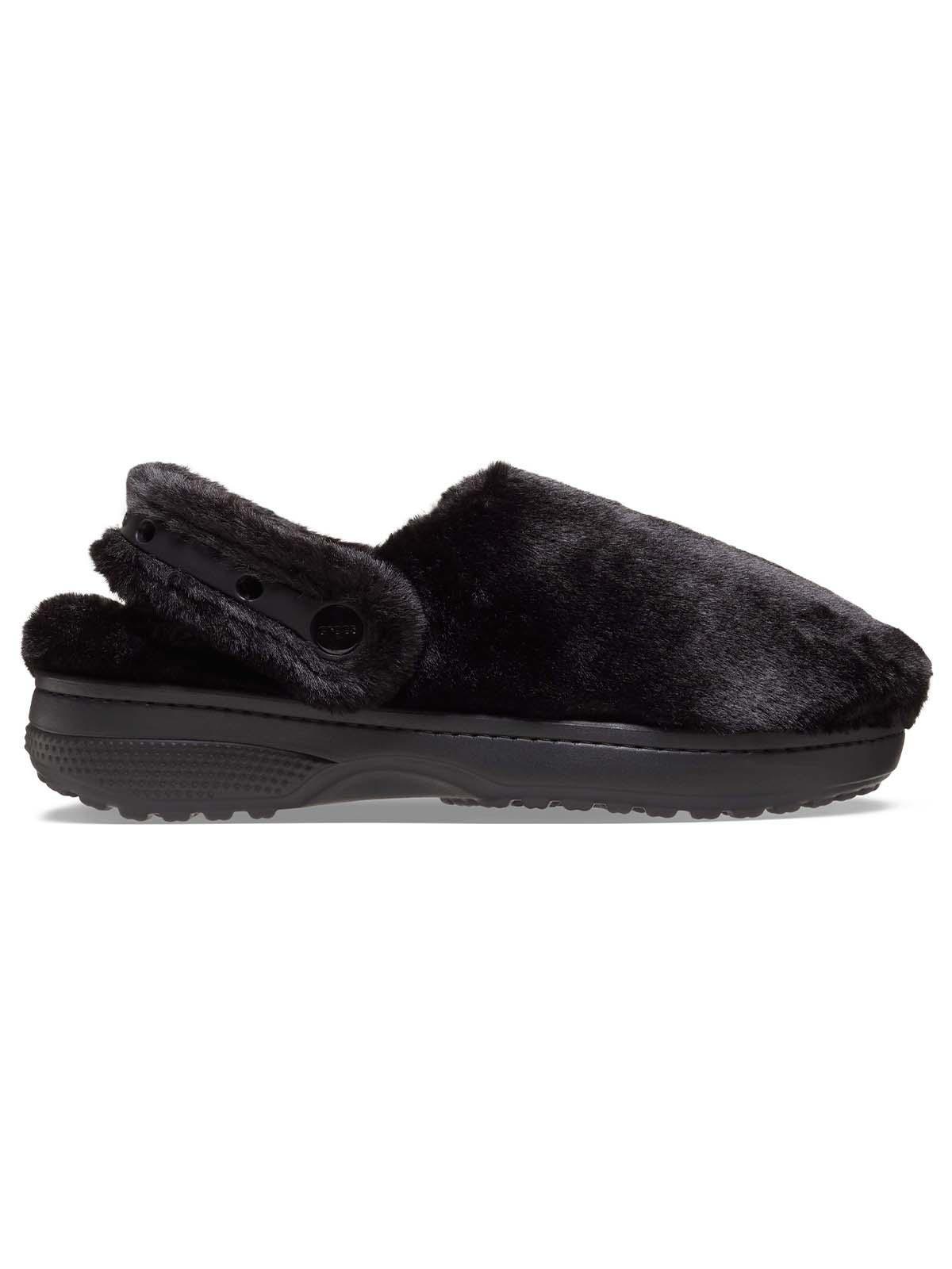 Zueco Crocs Mujer Unfurgettable Peludo Negro-0