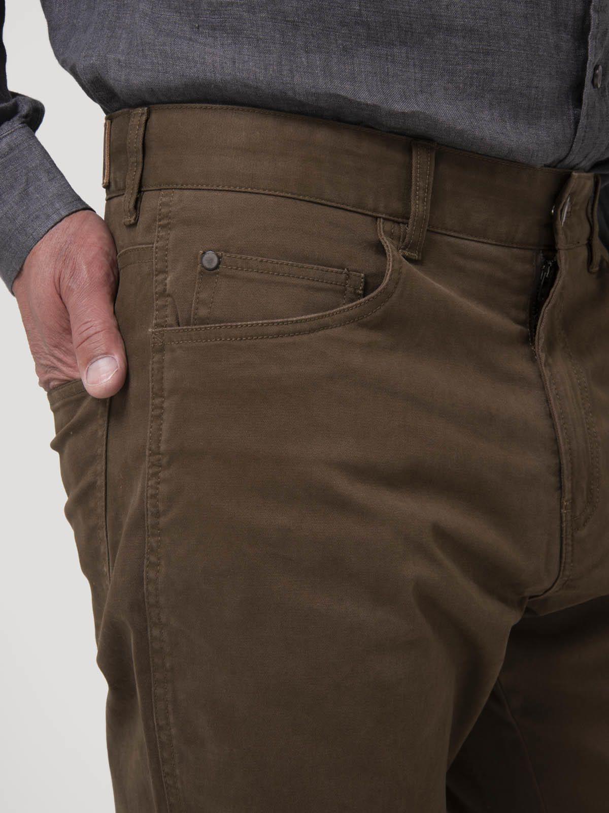 Pantalón Algodón Hombre Five Café-6