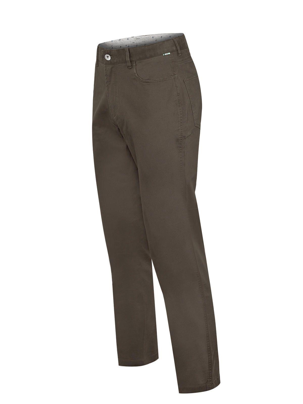 Pantalón Algodón Hombre Five Café-0