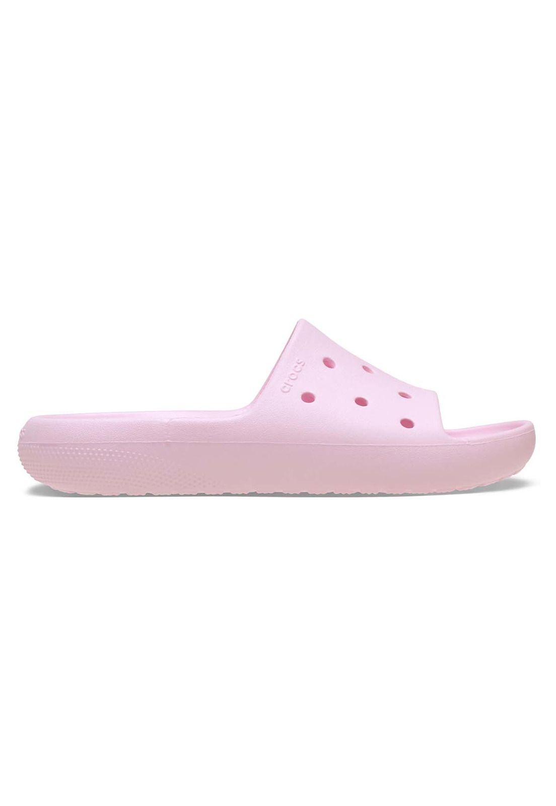 Sandalia Crocs Mujer Classic Slide V2 Rosado-0