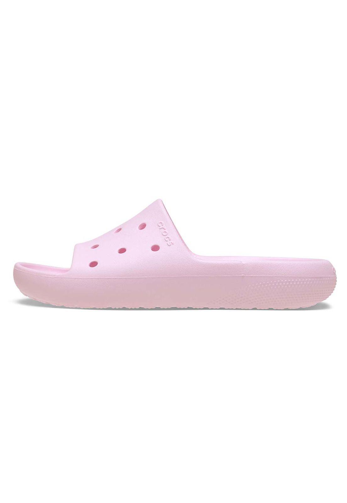 Sandalia Crocs Mujer Classic Slide V2 Rosado-1