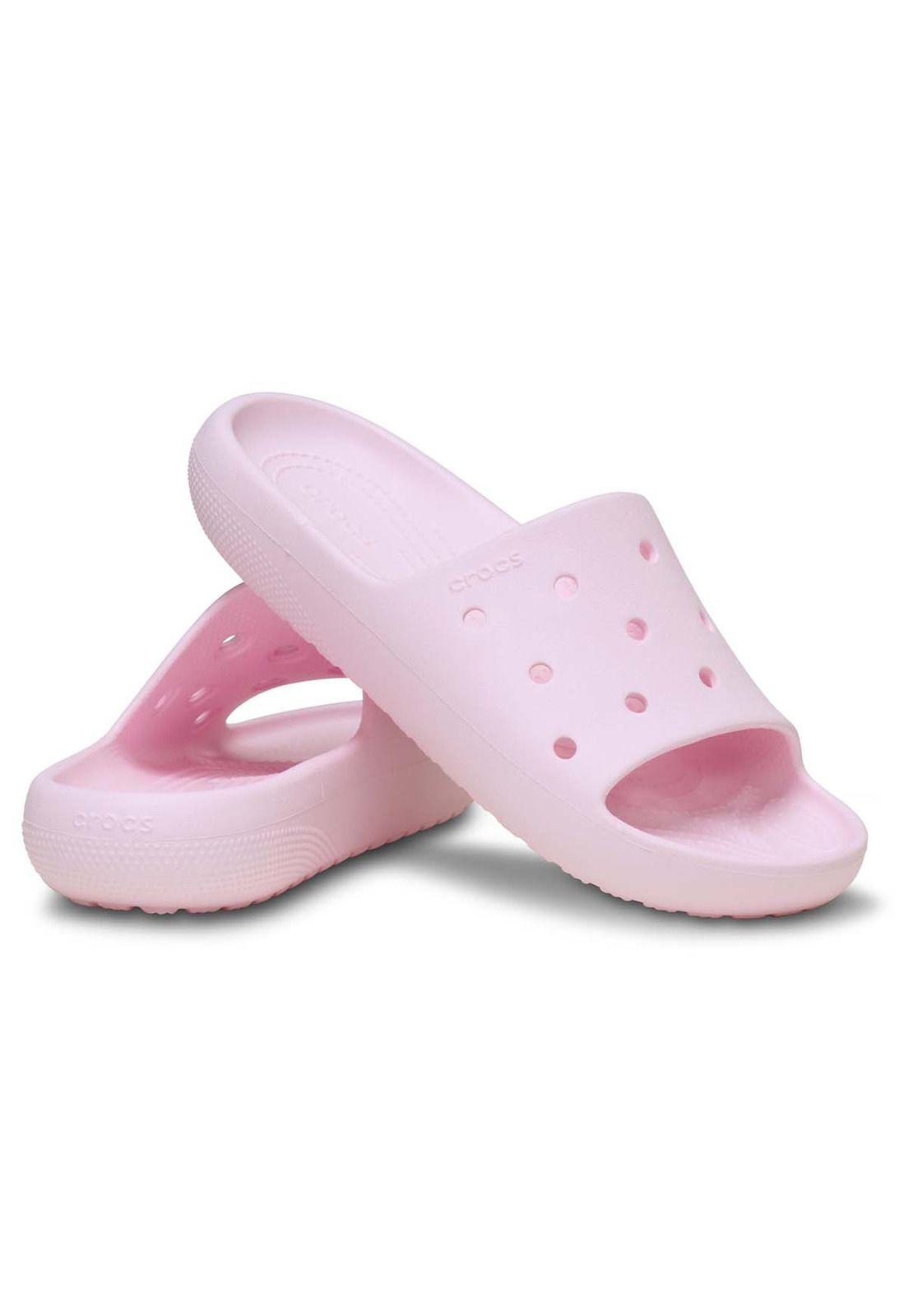 Sandalia Crocs Mujer Classic Slide V2 Rosado-3