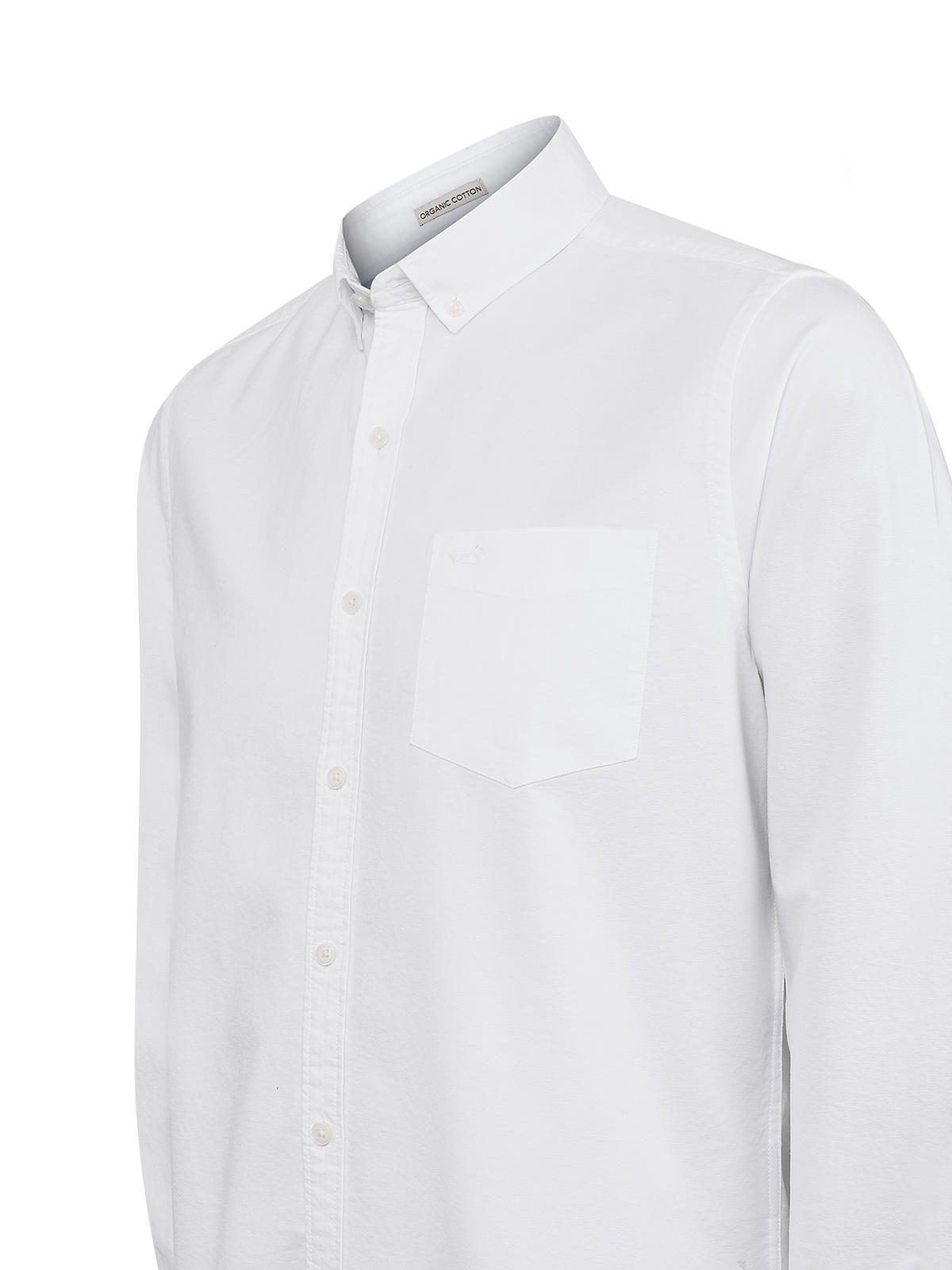 Camisa Algodón Orgánico Hombre Oxford Blanco Rockford-3
