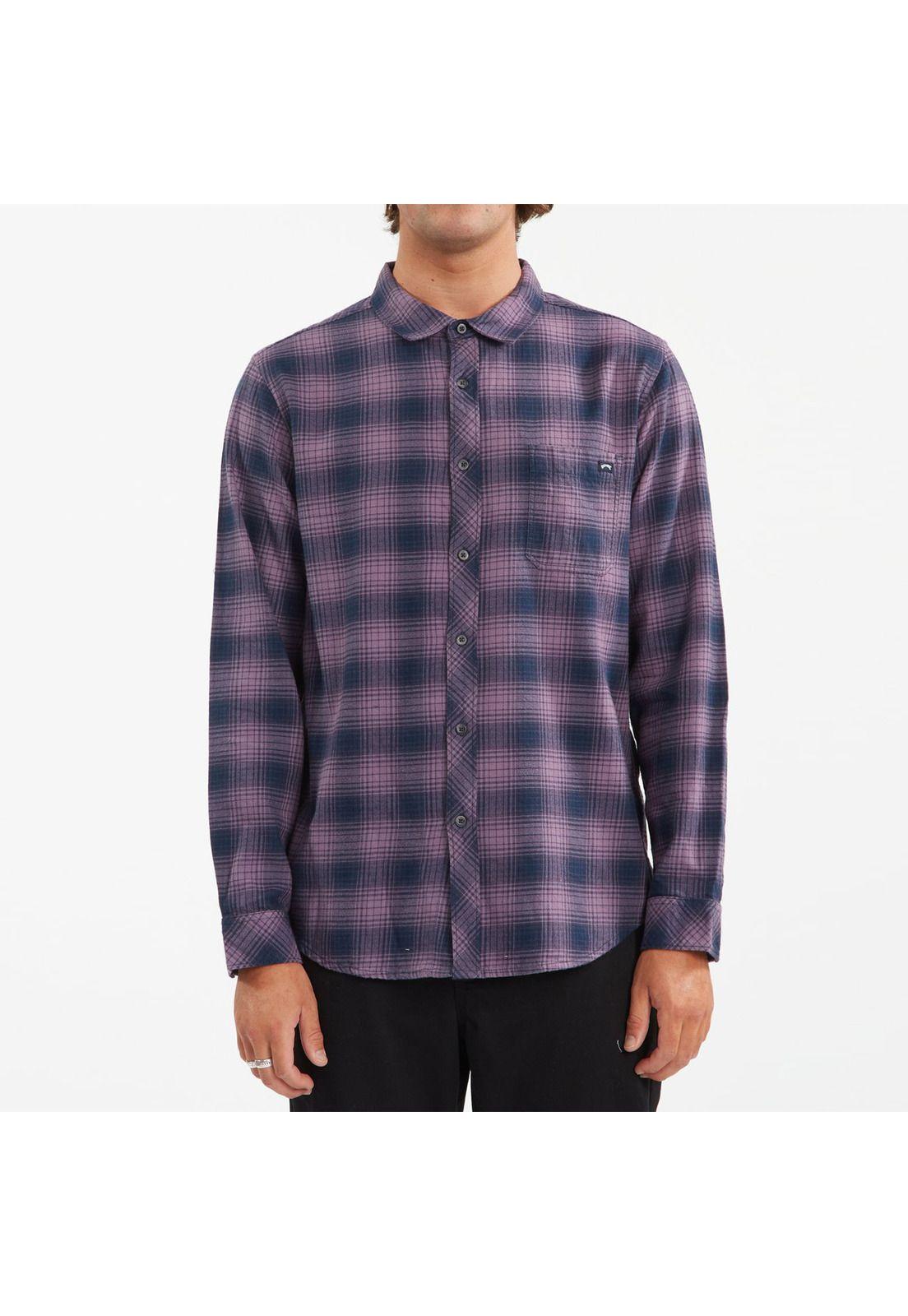 Camisa M/L Hombre Coastline Flannel Morado-0