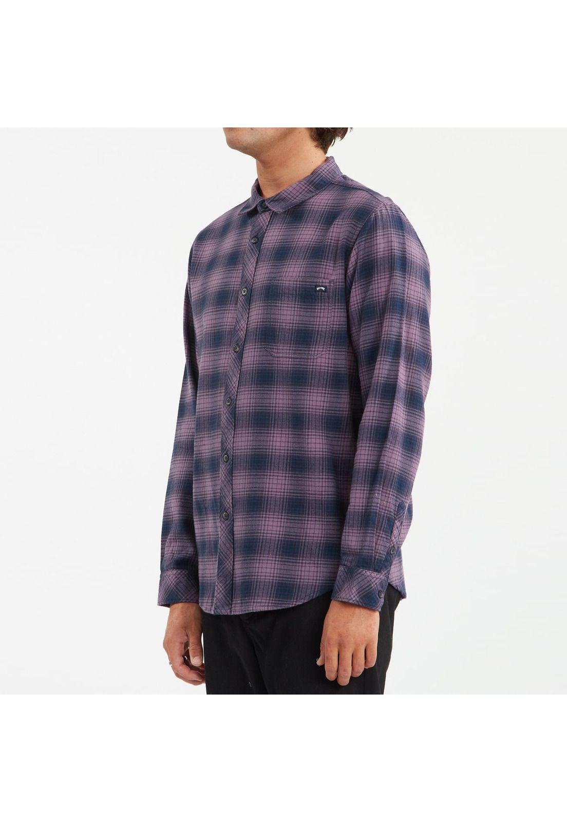 Camisa M/L Hombre Coastline Flannel Morado-3