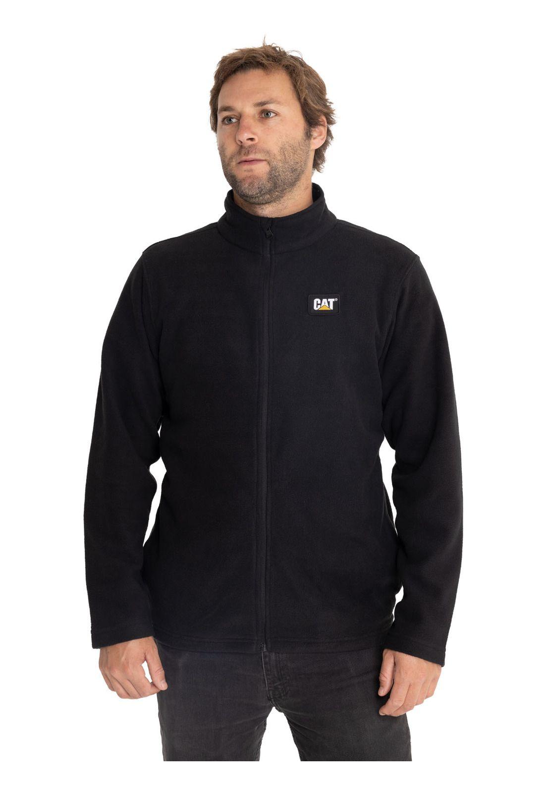 Polar Casual Hombre Microfleece Full Zip Negro-0