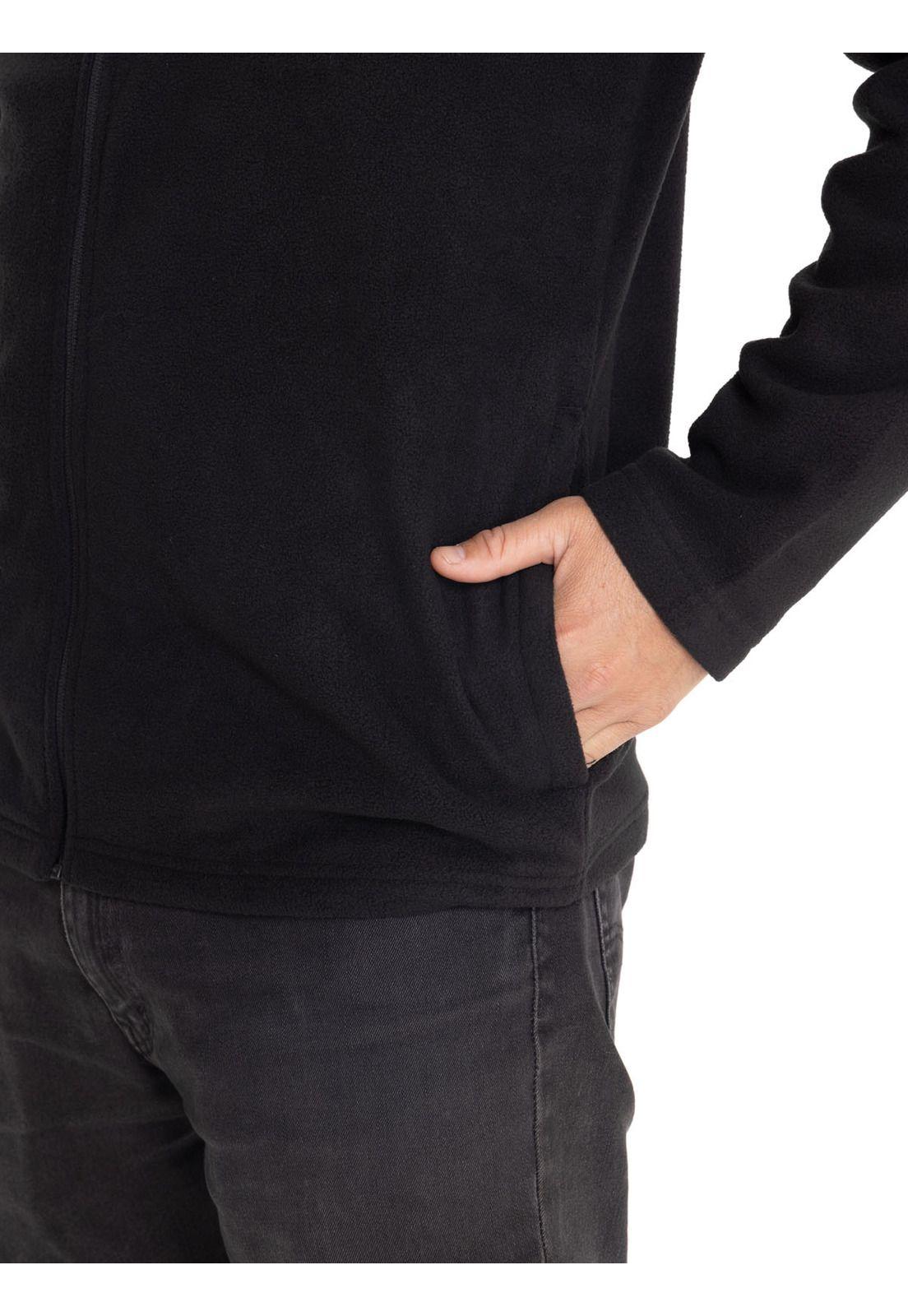 Polar Casual Hombre Microfleece Full Zip Negro-4