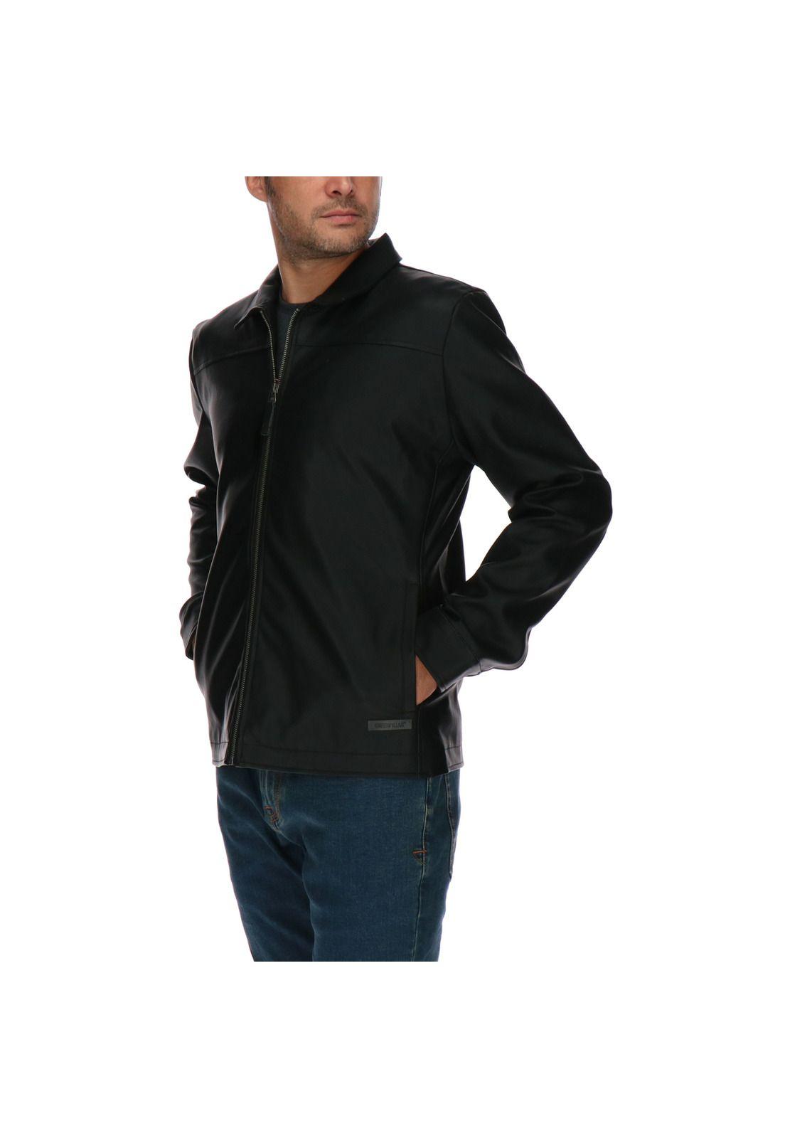Chaqueta Thompson Faux Negro-1