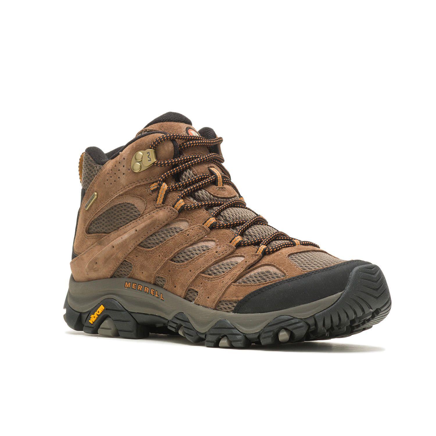 Botin Hombre Moab 3 Mid Waterproof Café-3
