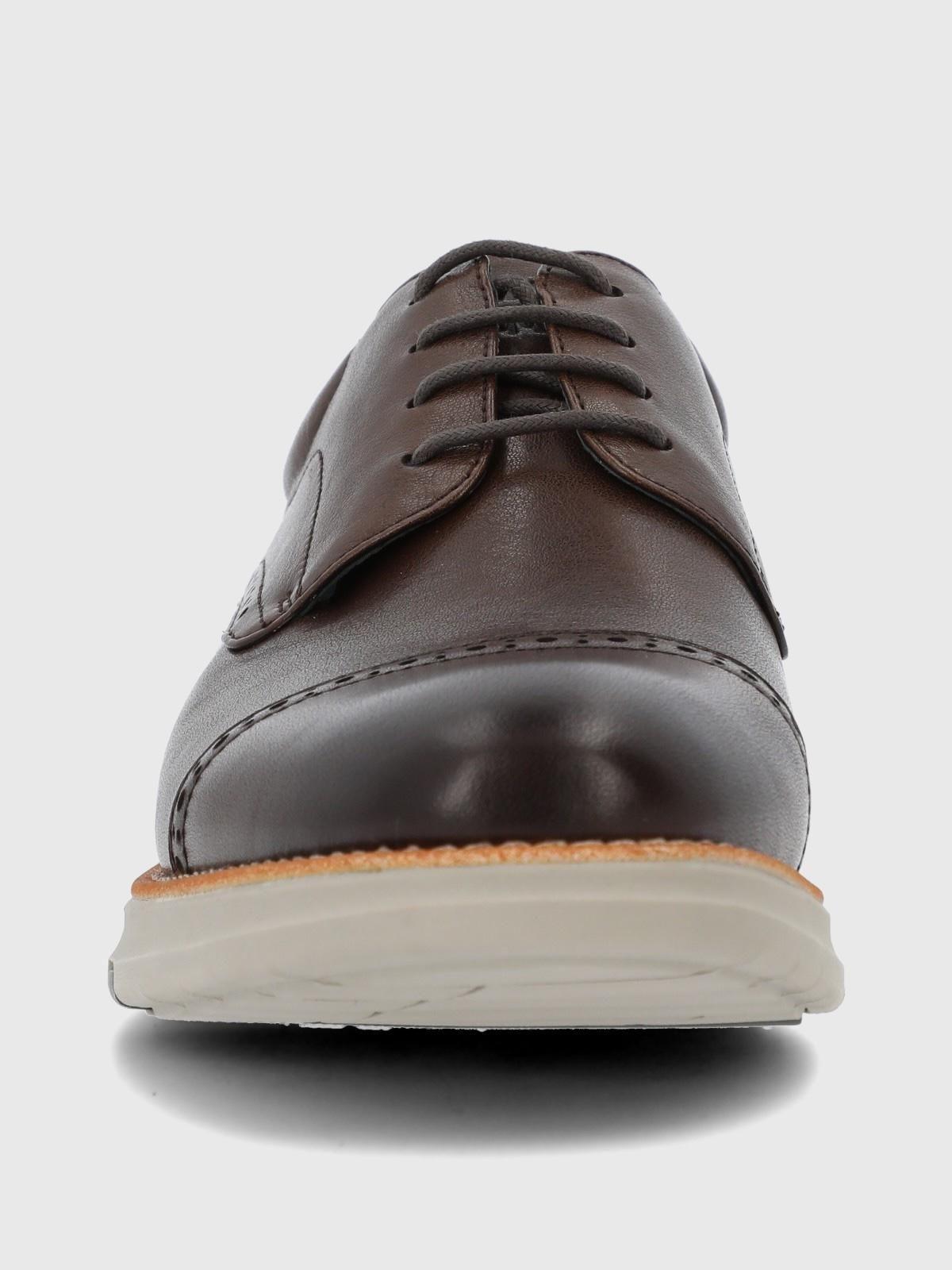 Zapato Cuero Hombre Sequio Café-3