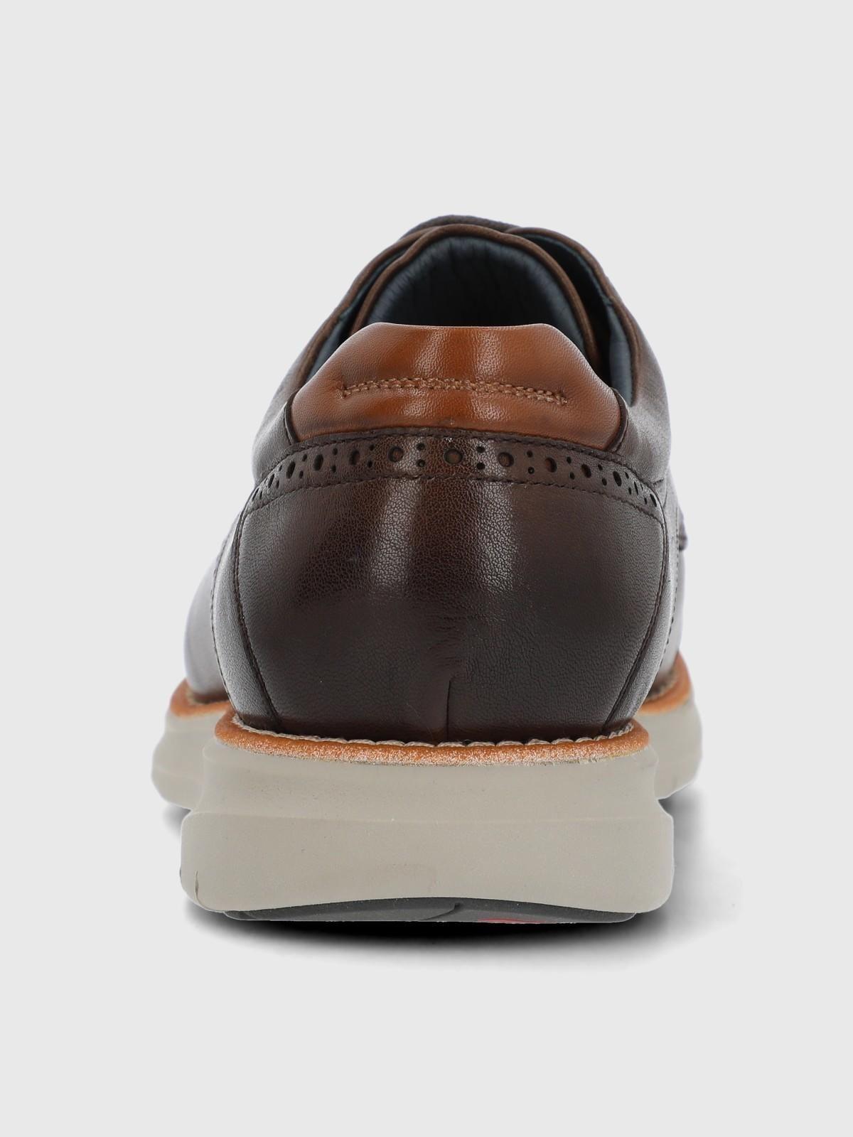 Zapato Cuero Hombre Sequio Café-6