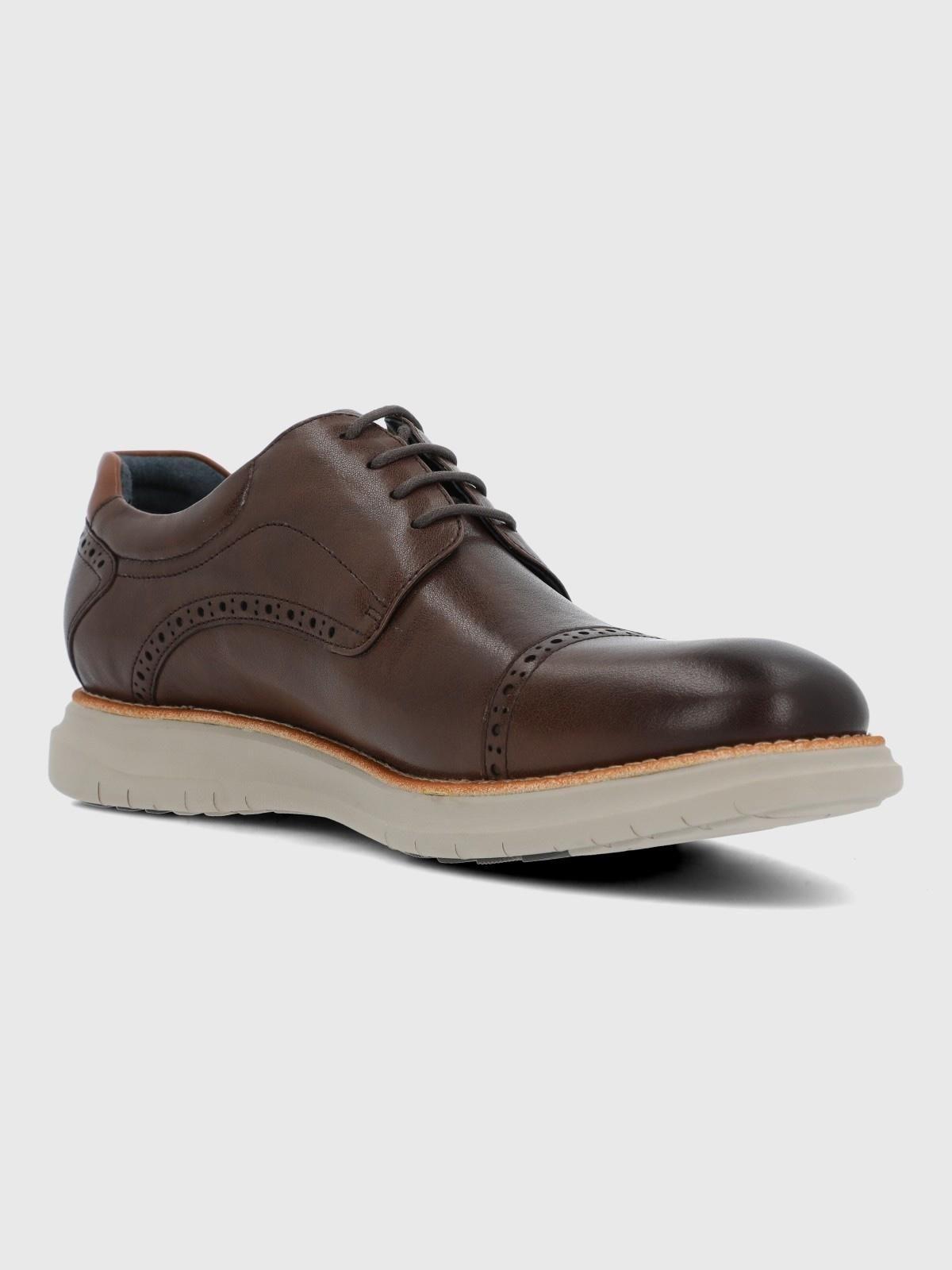 Zapato Cuero Hombre Sequio Café-5