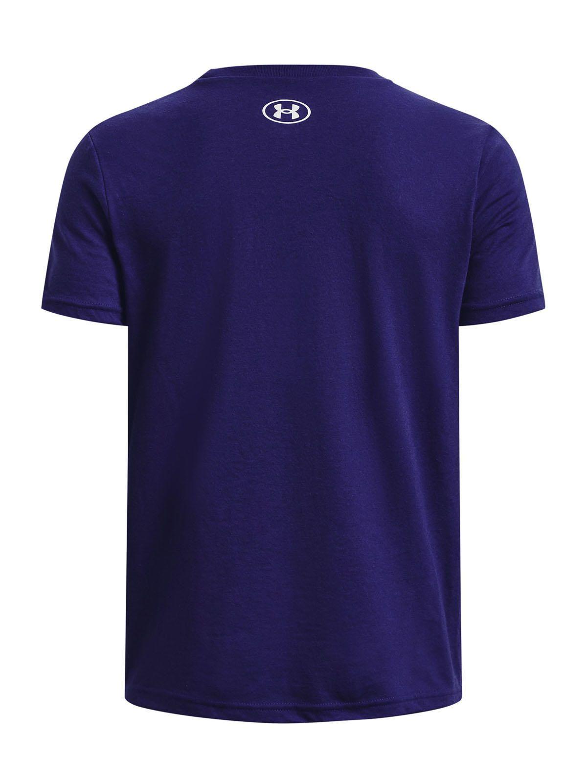 Polera manga corta Box Logo Camo niño Azul-1