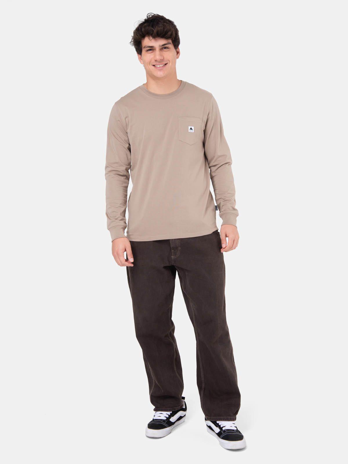 Polera M/L Hombre Colfax Beige -5