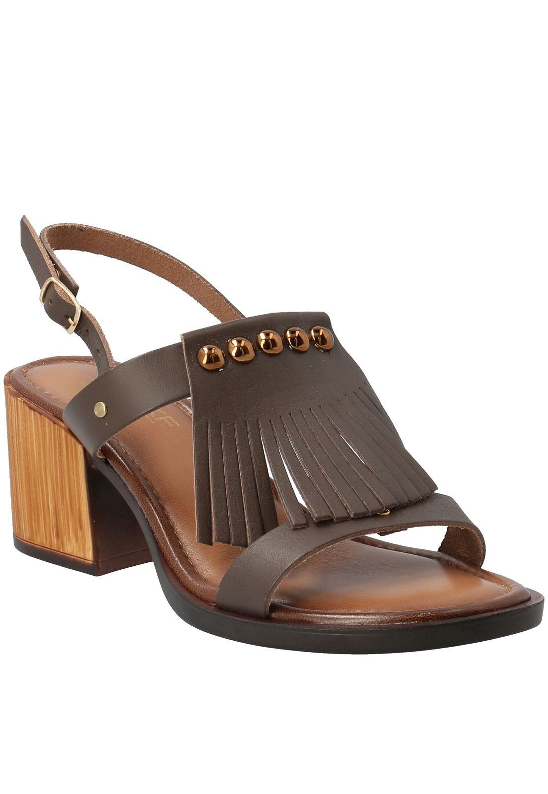 Sandalia Cuero Sienna Chocolate Mujer Rockford-0