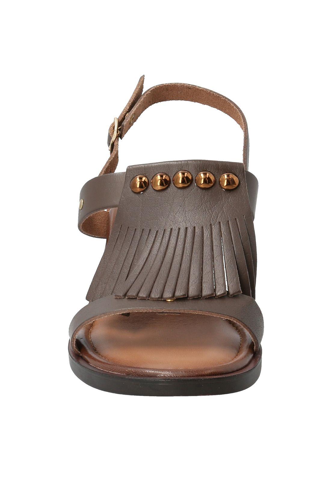 Sandalia Cuero Sienna Chocolate Mujer Rockford-2