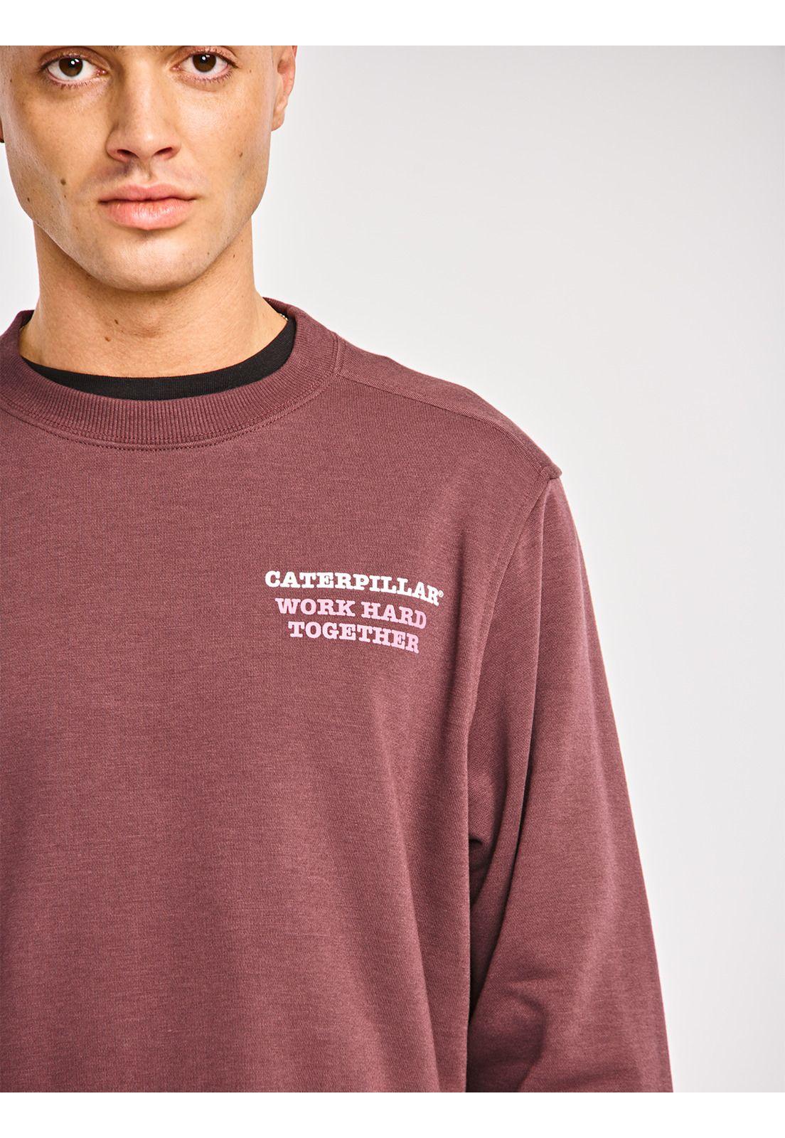 Polerón Hombre Graphic French Terry Crewneck Burdeo-3