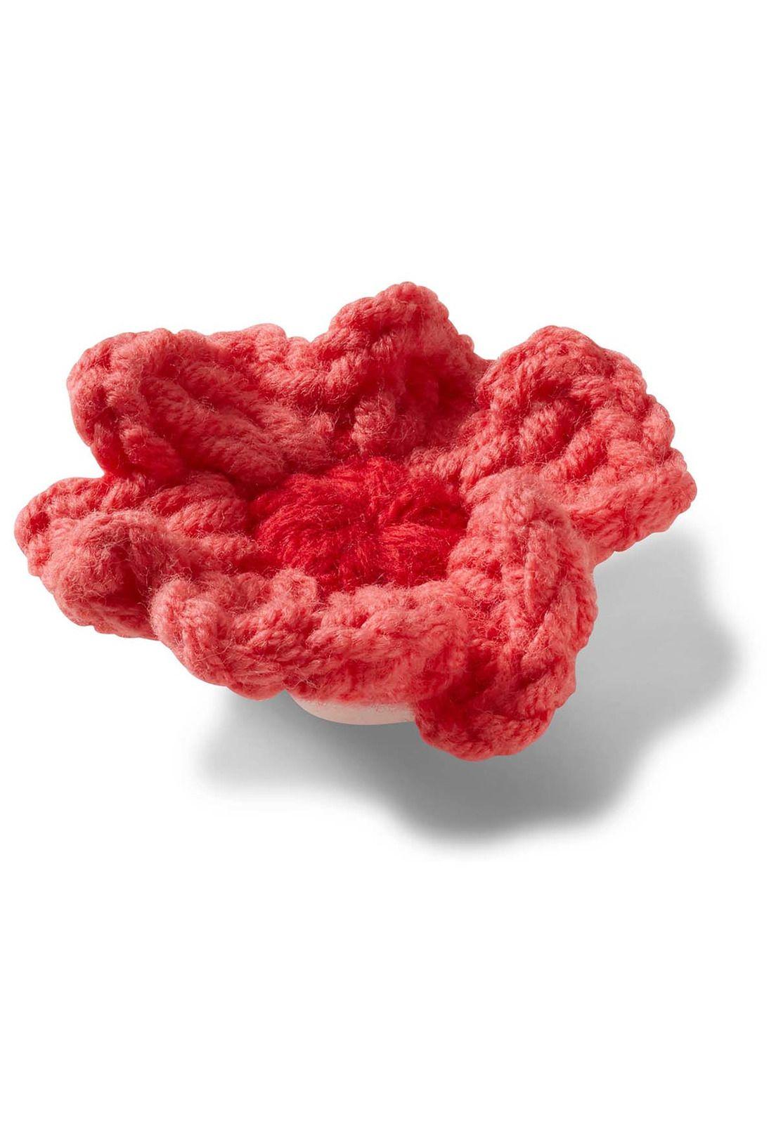 Jibbitz Crocs Flor de Crochet Rosado-2