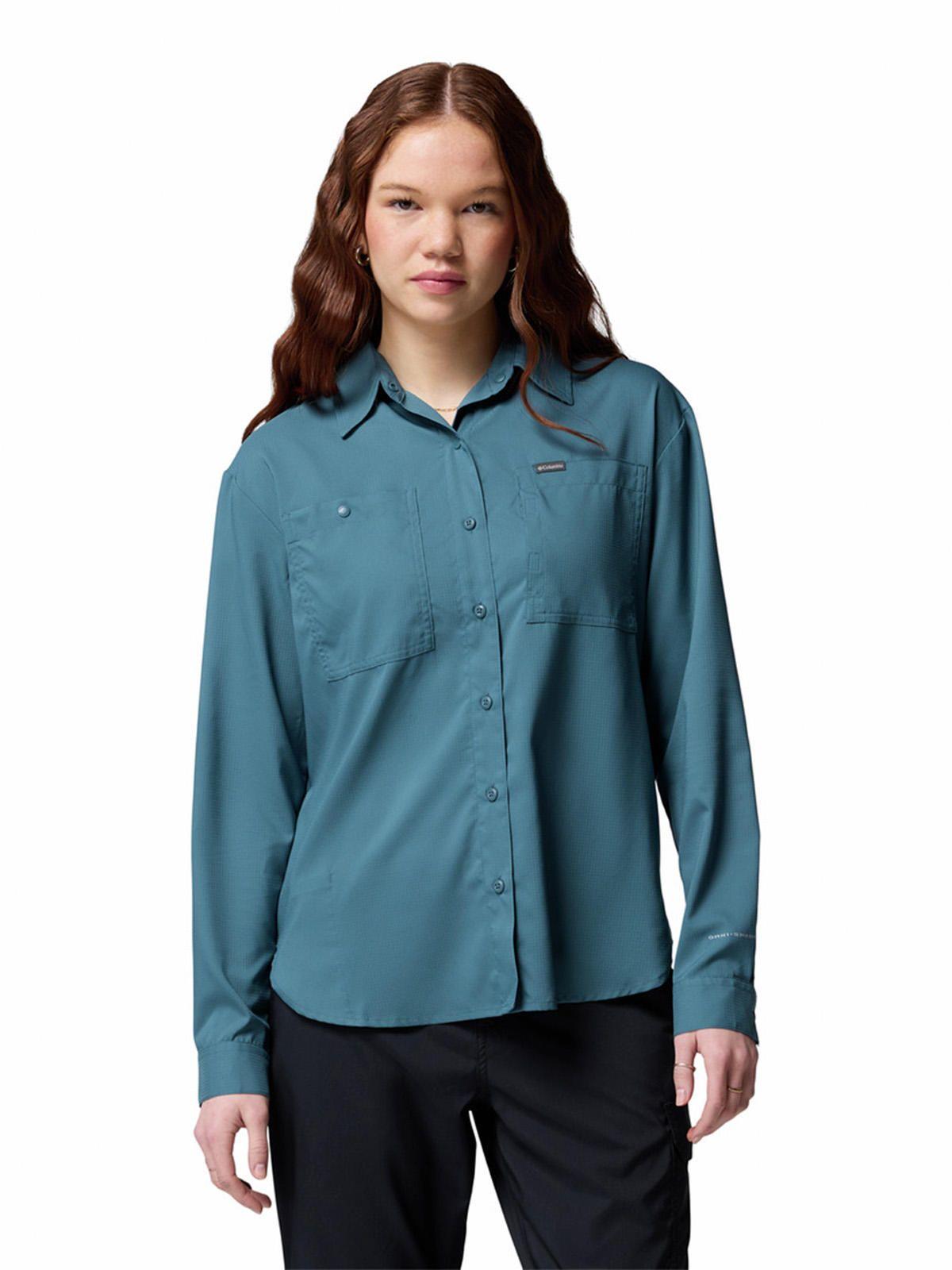 Blusa M/L Mujer Silver Ridge Utility Azul-0