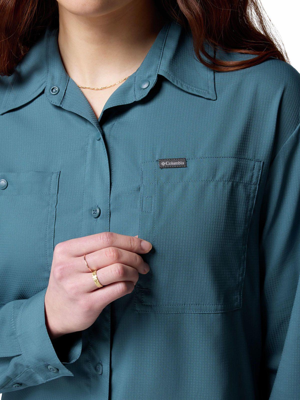 Blusa M/L Mujer Silver Ridge Utility Azul-3