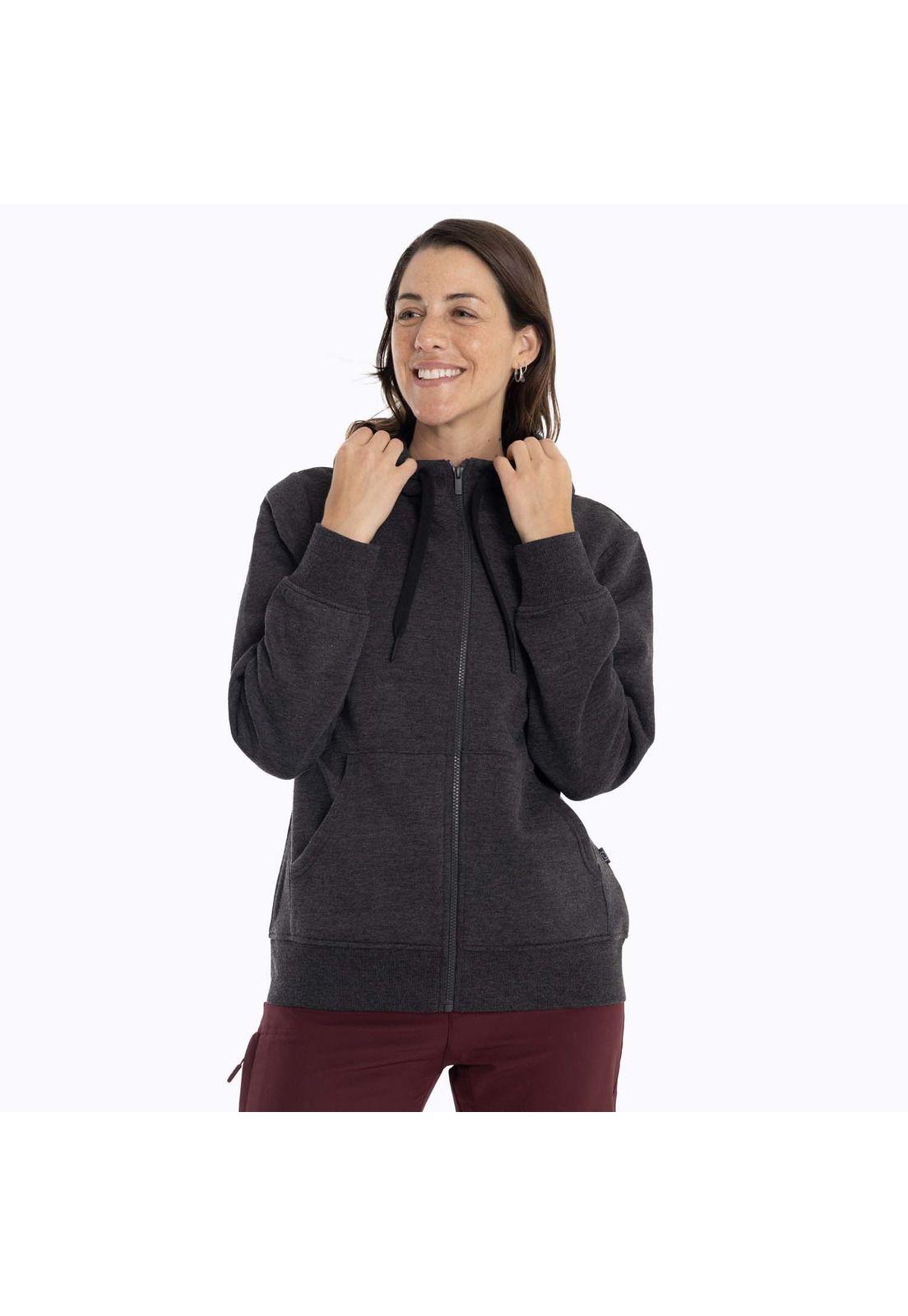 Poleron Mujer Alsek Sweatshirt Gris oscuro Merrell-4