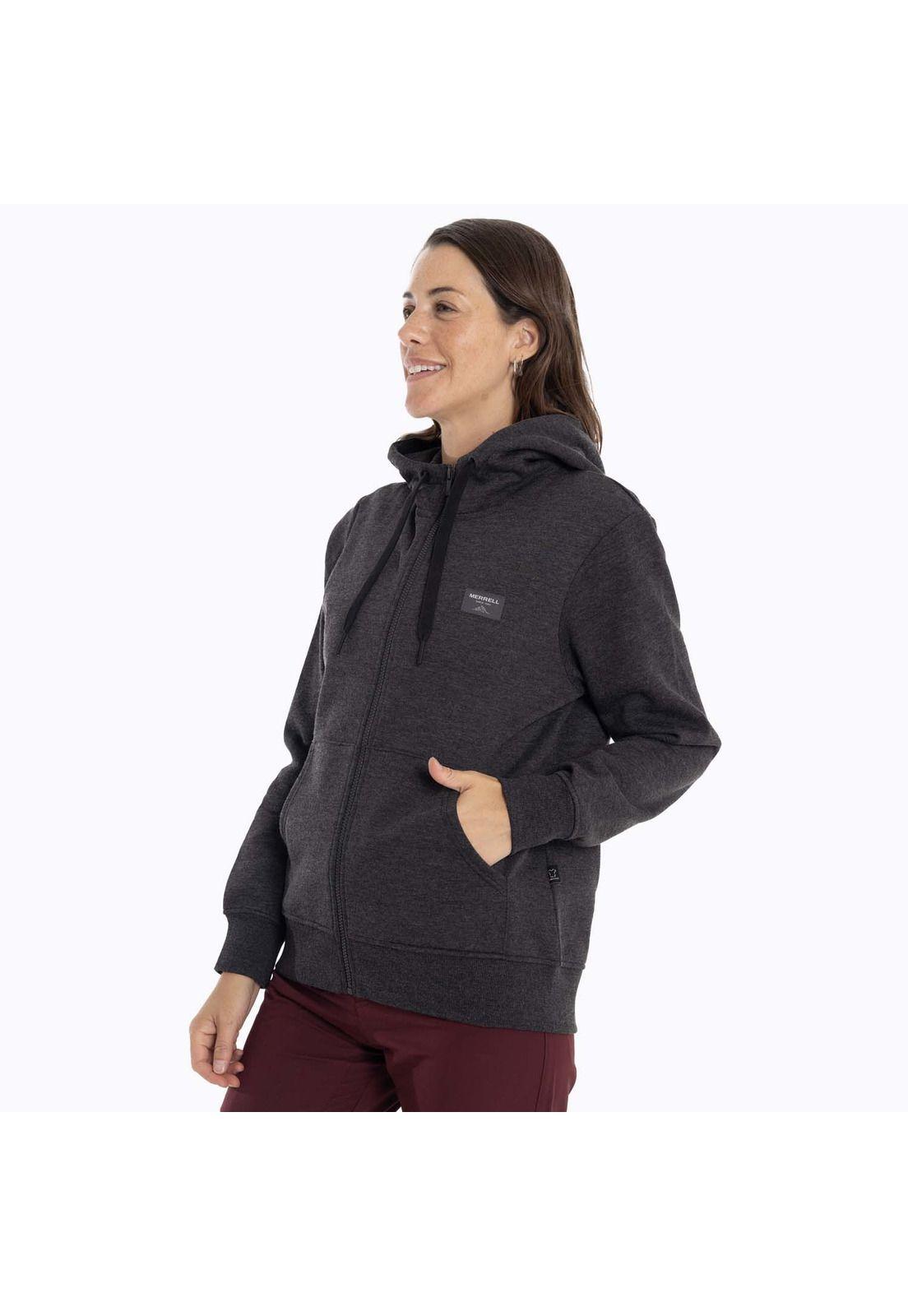 Poleron Mujer Alsek Sweatshirt Gris oscuro Merrell-5