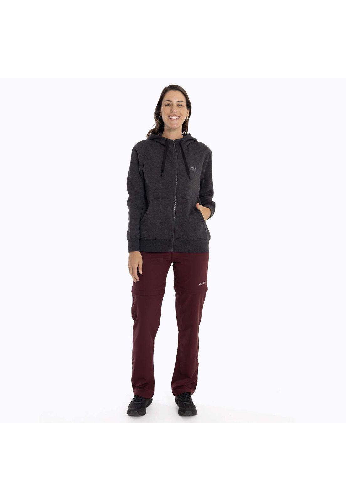 Poleron Mujer Alsek Sweatshirt Gris oscuro Merrell-9