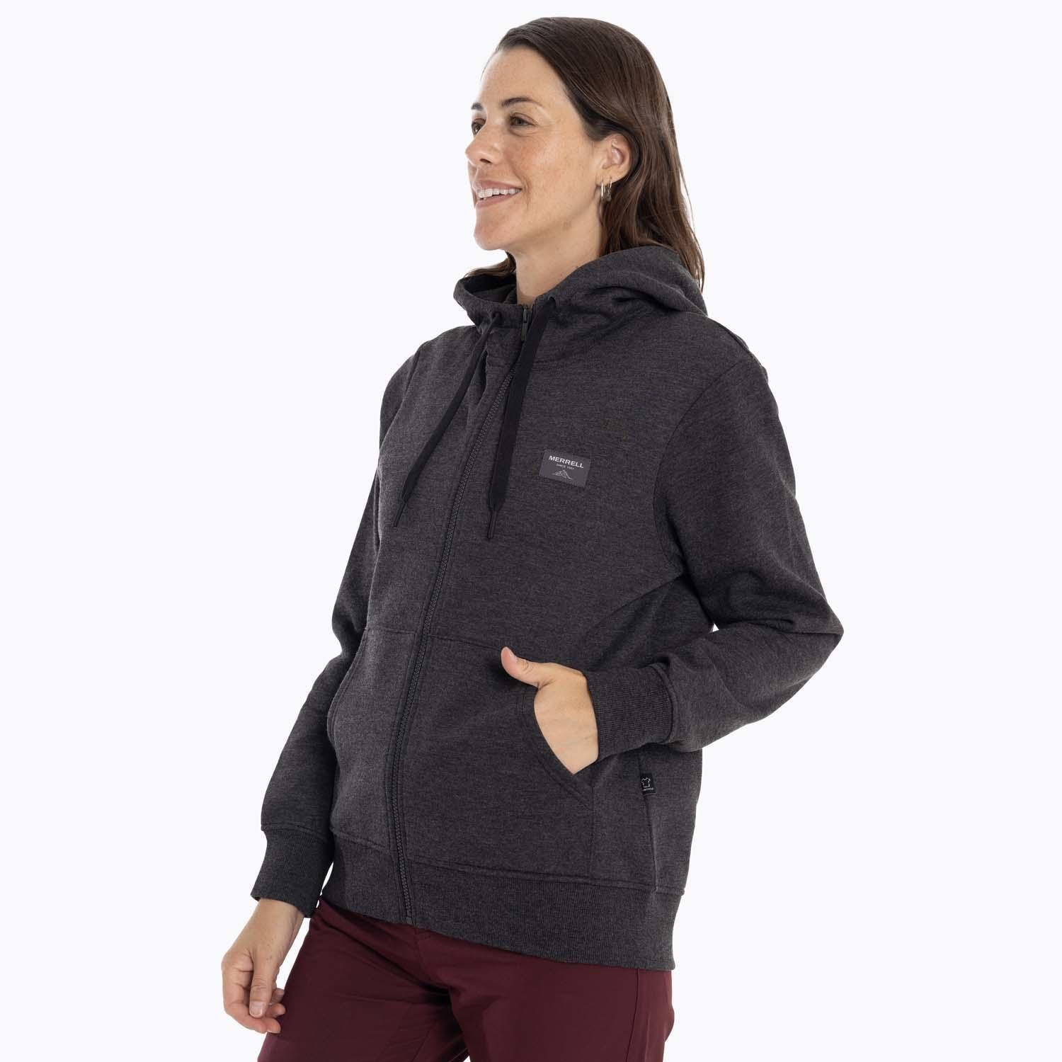 Poleron Mujer Alsek Sweatshirt Gris oscuro Merrell-5