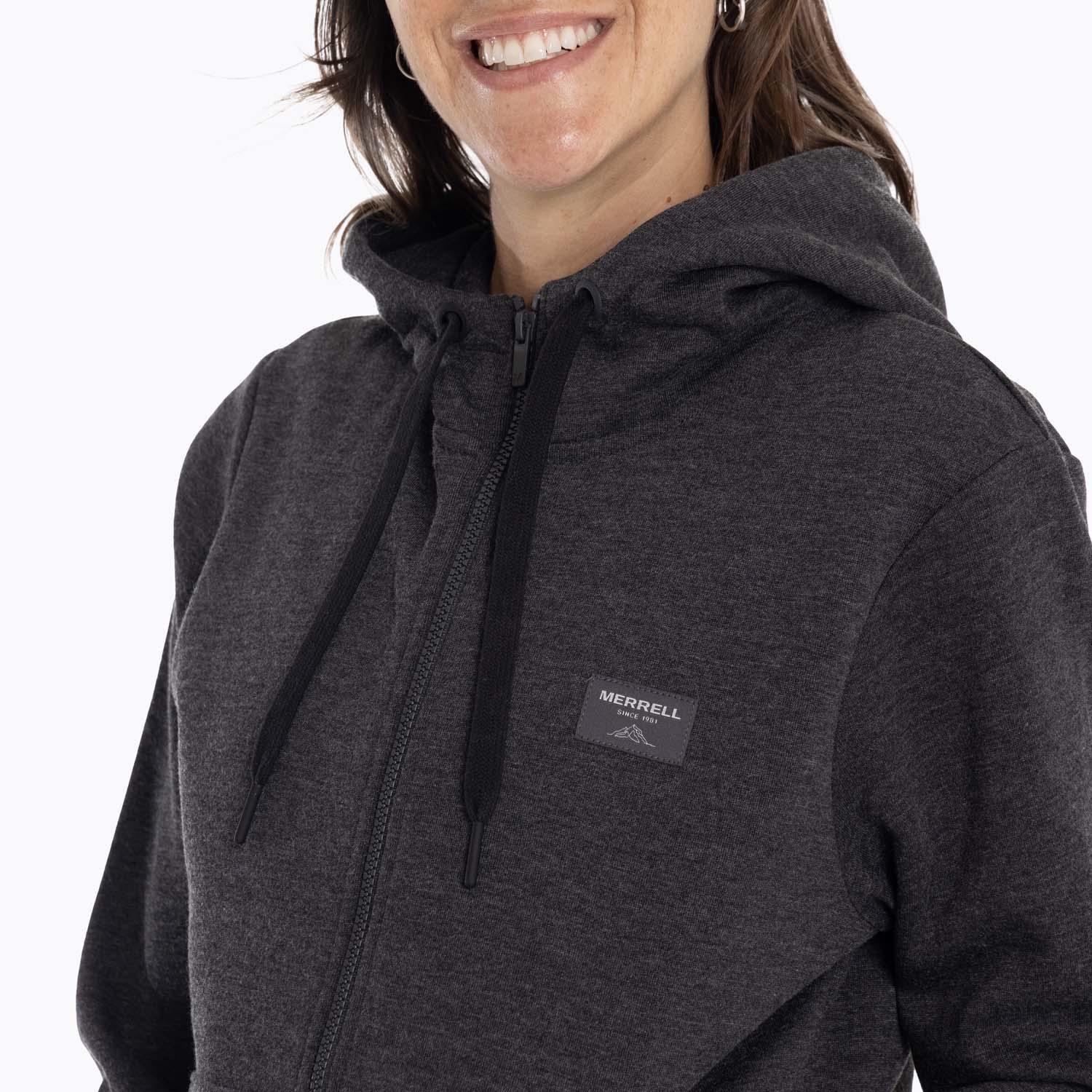 Poleron Mujer Alsek Sweatshirt Gris oscuro Merrell-7