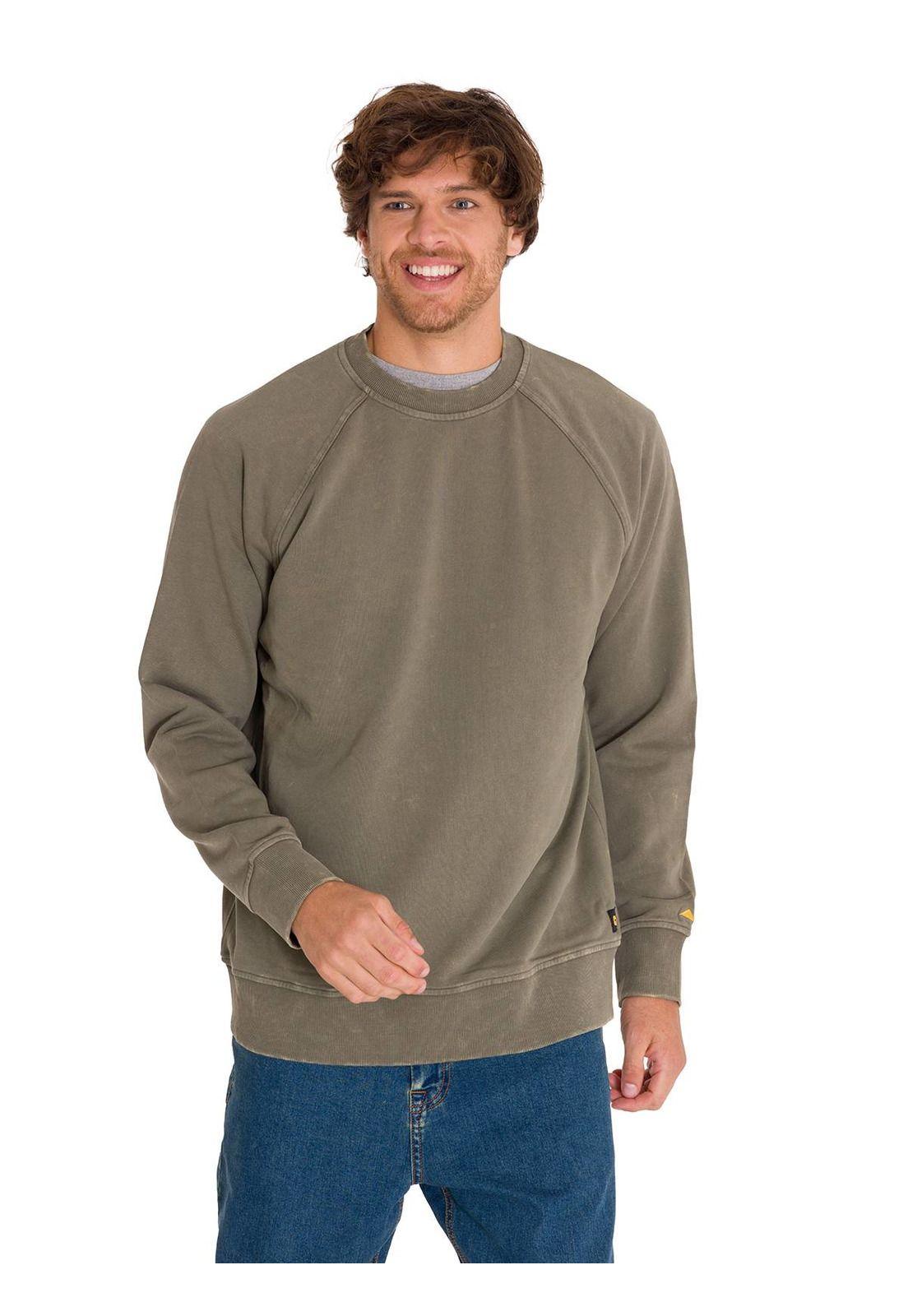Polerón Premium Wash Crew Neck Hombre Amarillo-0