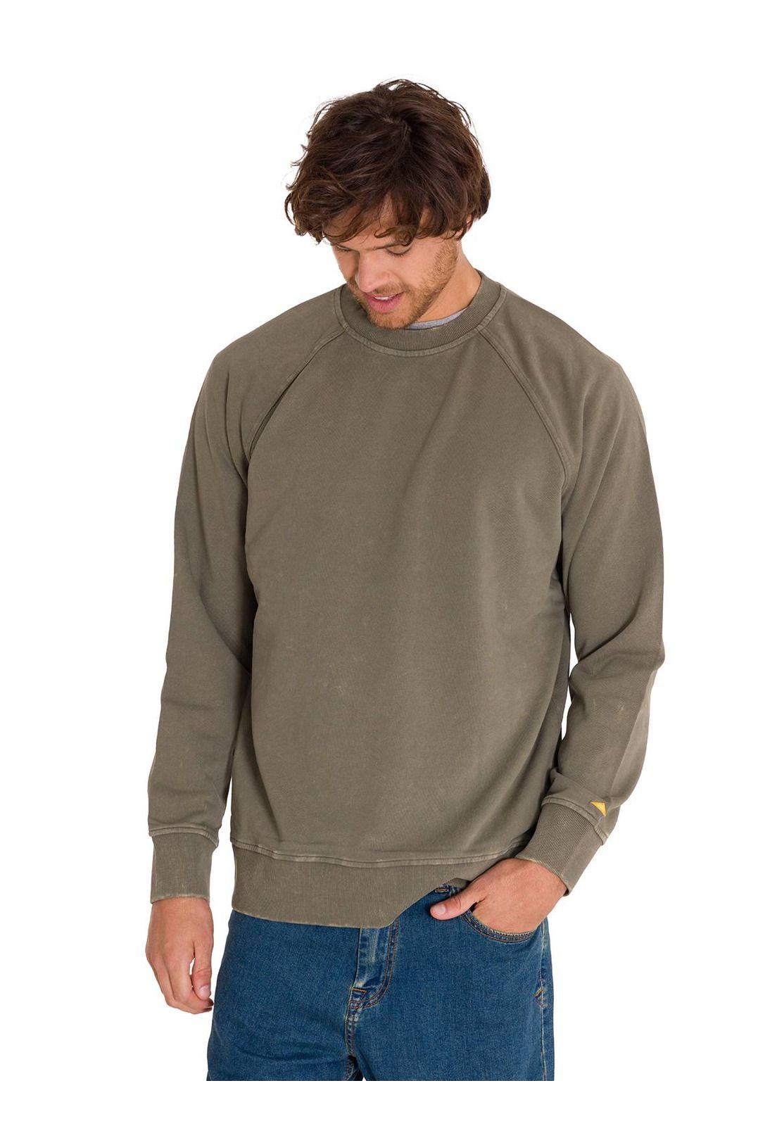 Polerón Premium Wash Crew Neck Hombre Amarillo-1