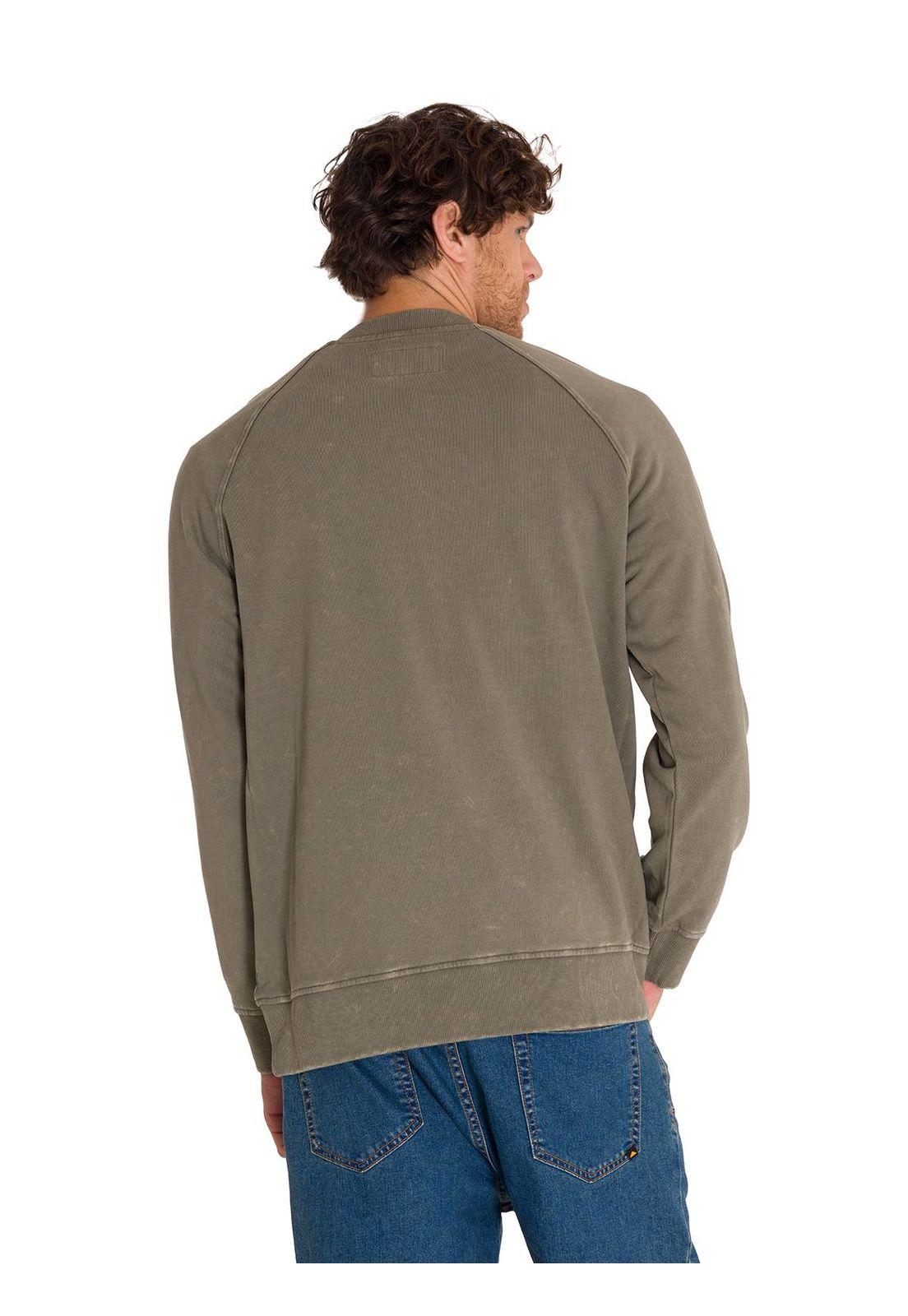 Polerón Premium Wash Crew Neck Hombre Amarillo-3
