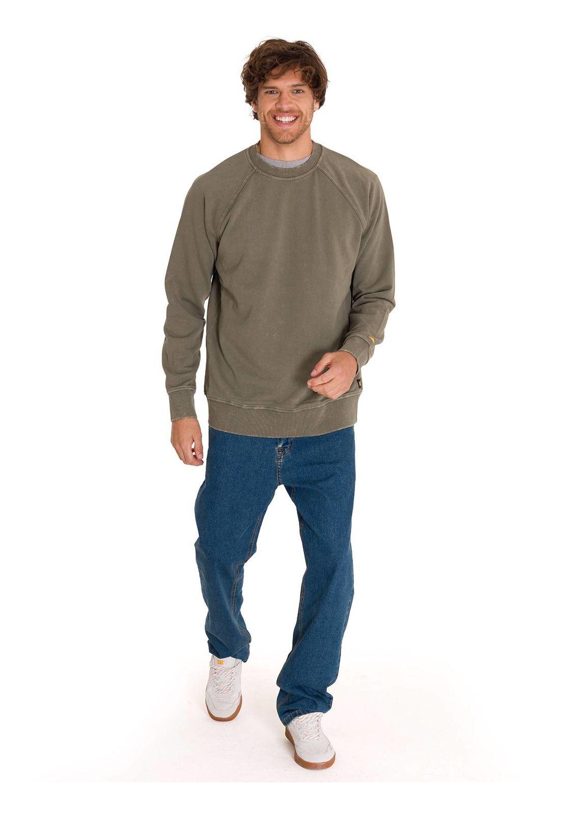 Polerón Premium Wash Crew Neck Hombre Amarillo-4
