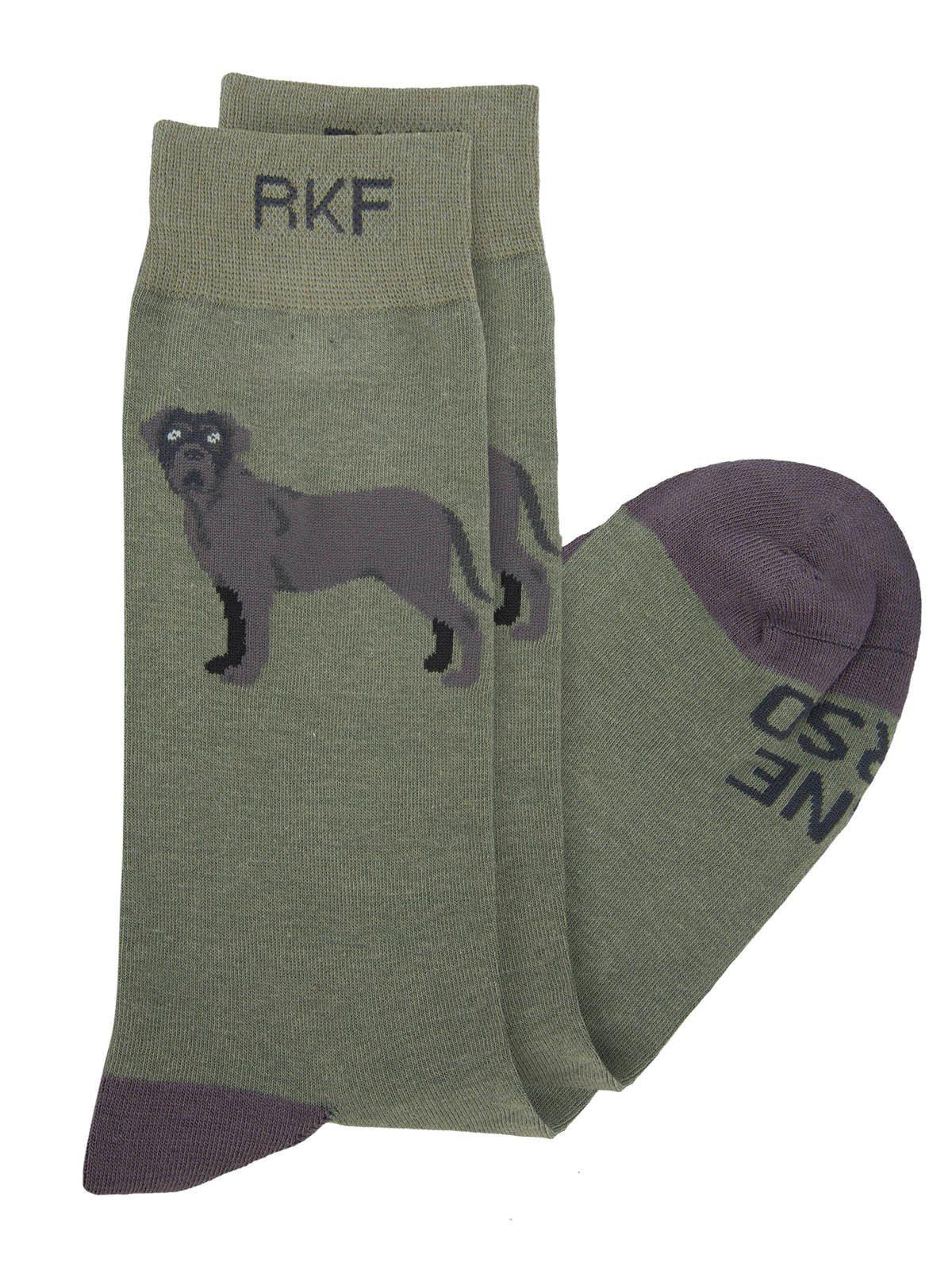 Calcetin Bambú Hombre Cane Corso Verde-1
