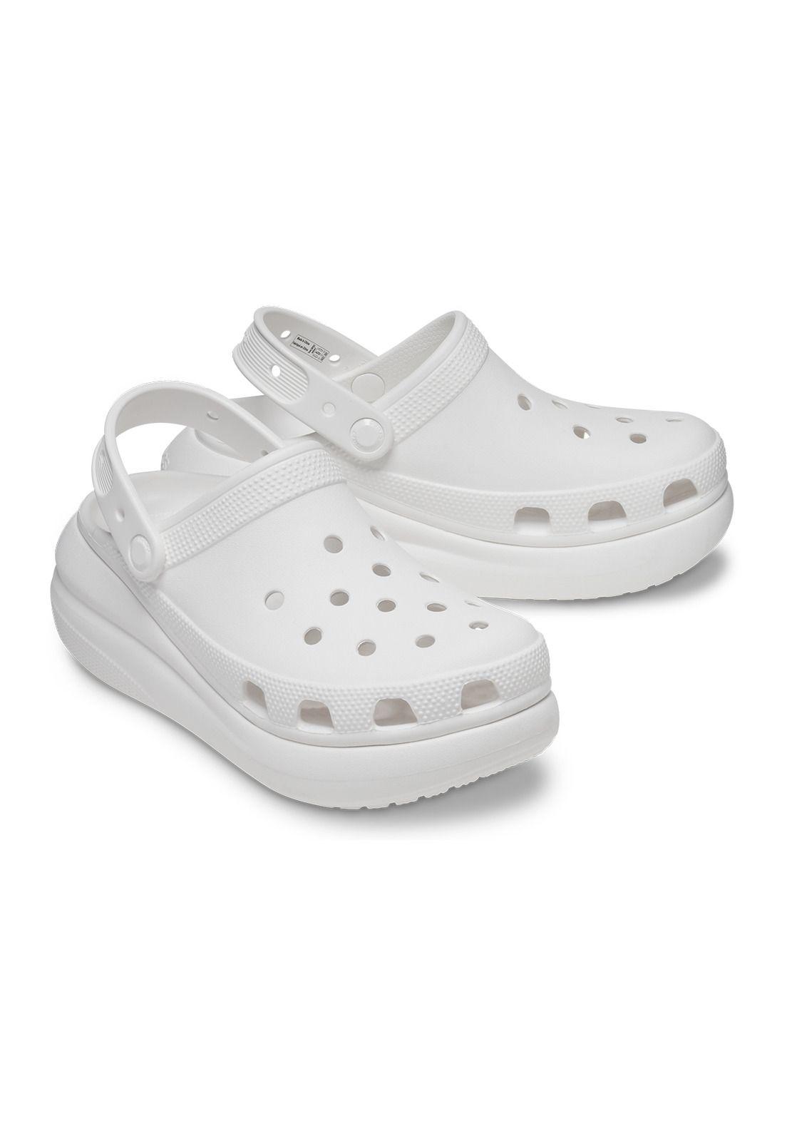 Zueco Crocs Mujer Crush Clog Blanco-3