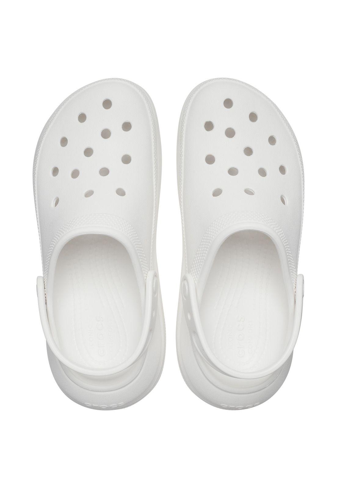 Zueco Crocs Mujer Crush Clog Blanco-4