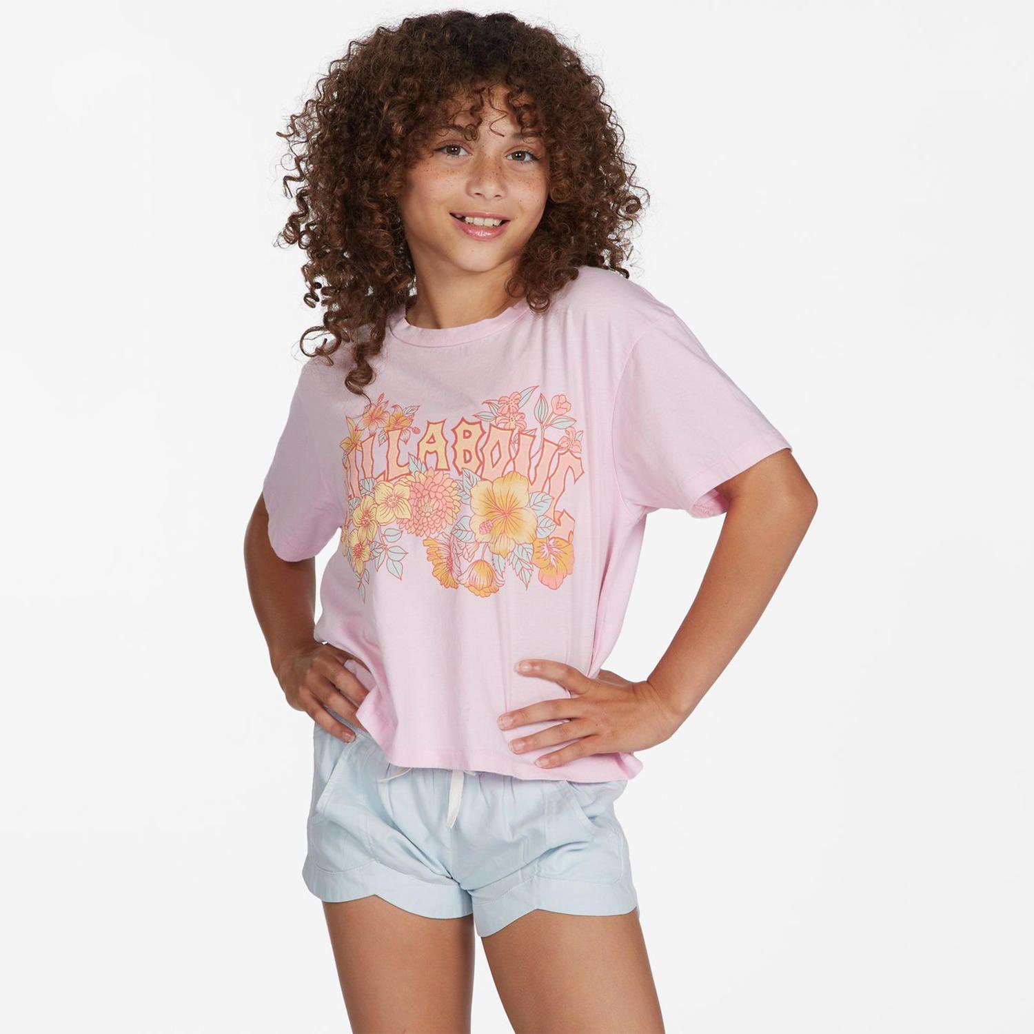 Polera M/C Niña Superbloom Rosa-0